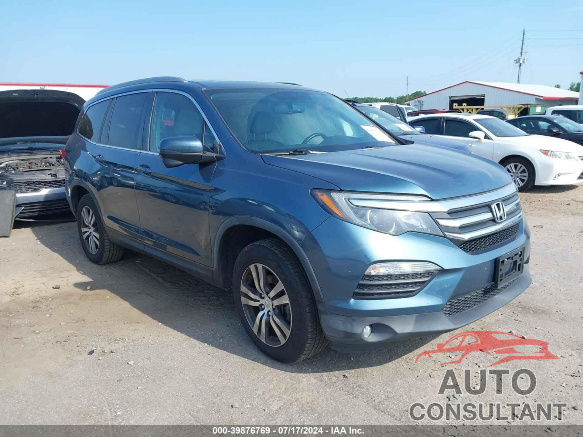 HONDA PILOT 2017 - 5FNYF5H58HB008598