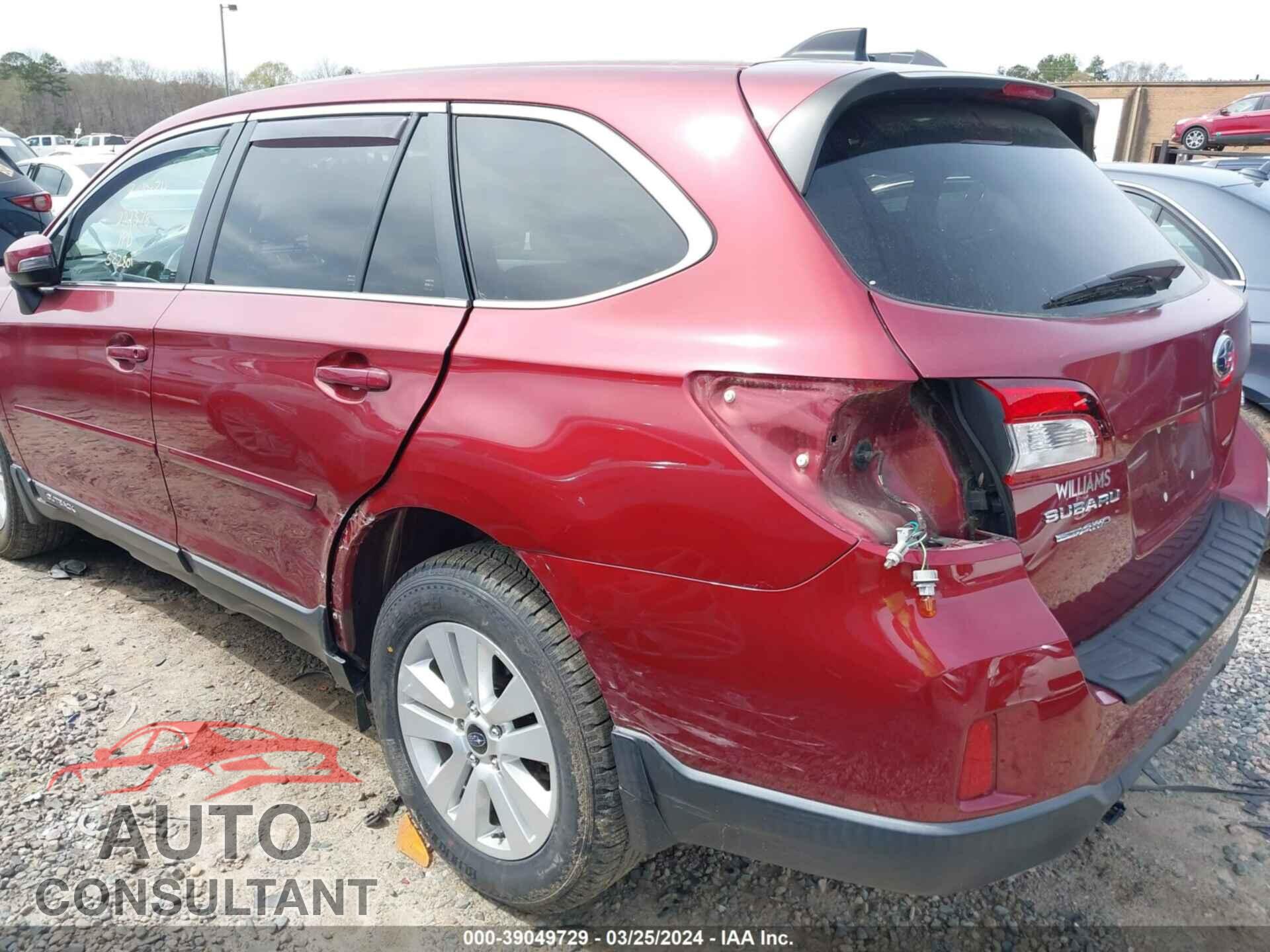 SUBARU OUTBACK 2016 - 4S4BSBFC0G3222378