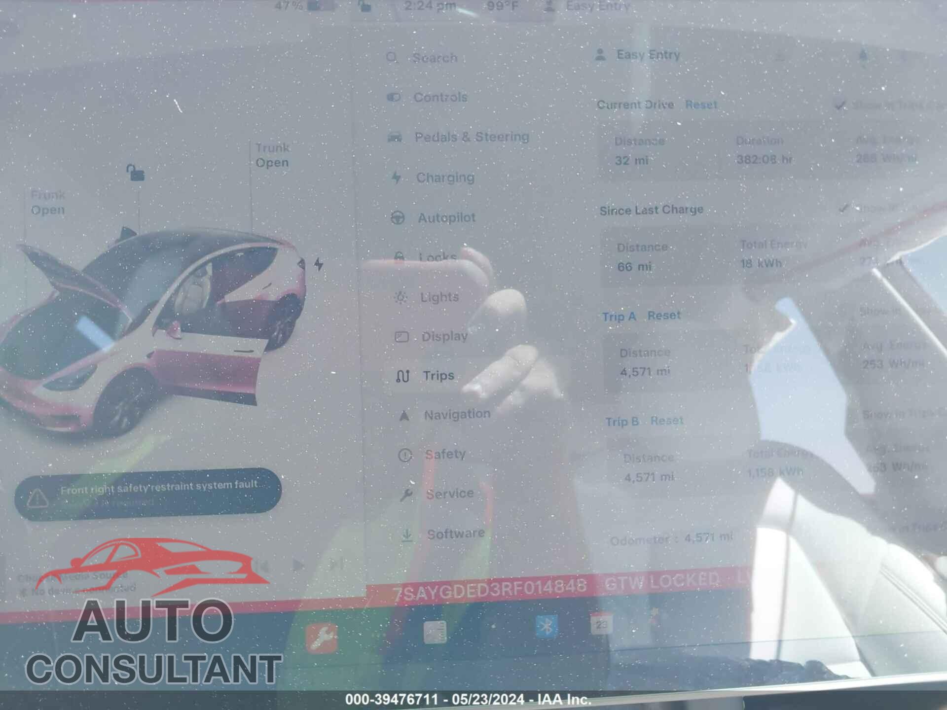 TESLA MODEL Y 2024 - 7SAYGDED3RF014848