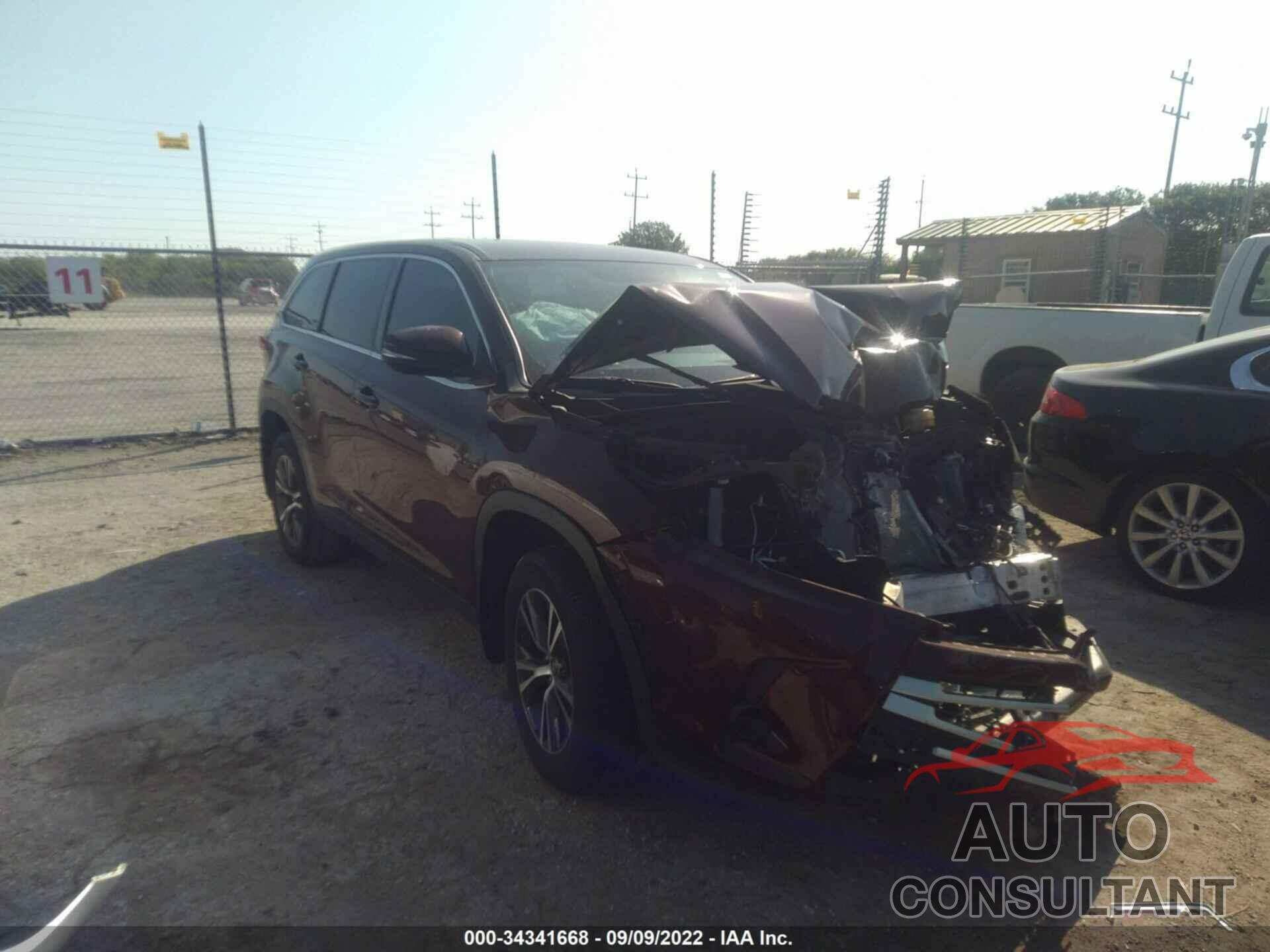 TOYOTA HIGHLANDER 2019 - 5TDZZRFH5KS341750