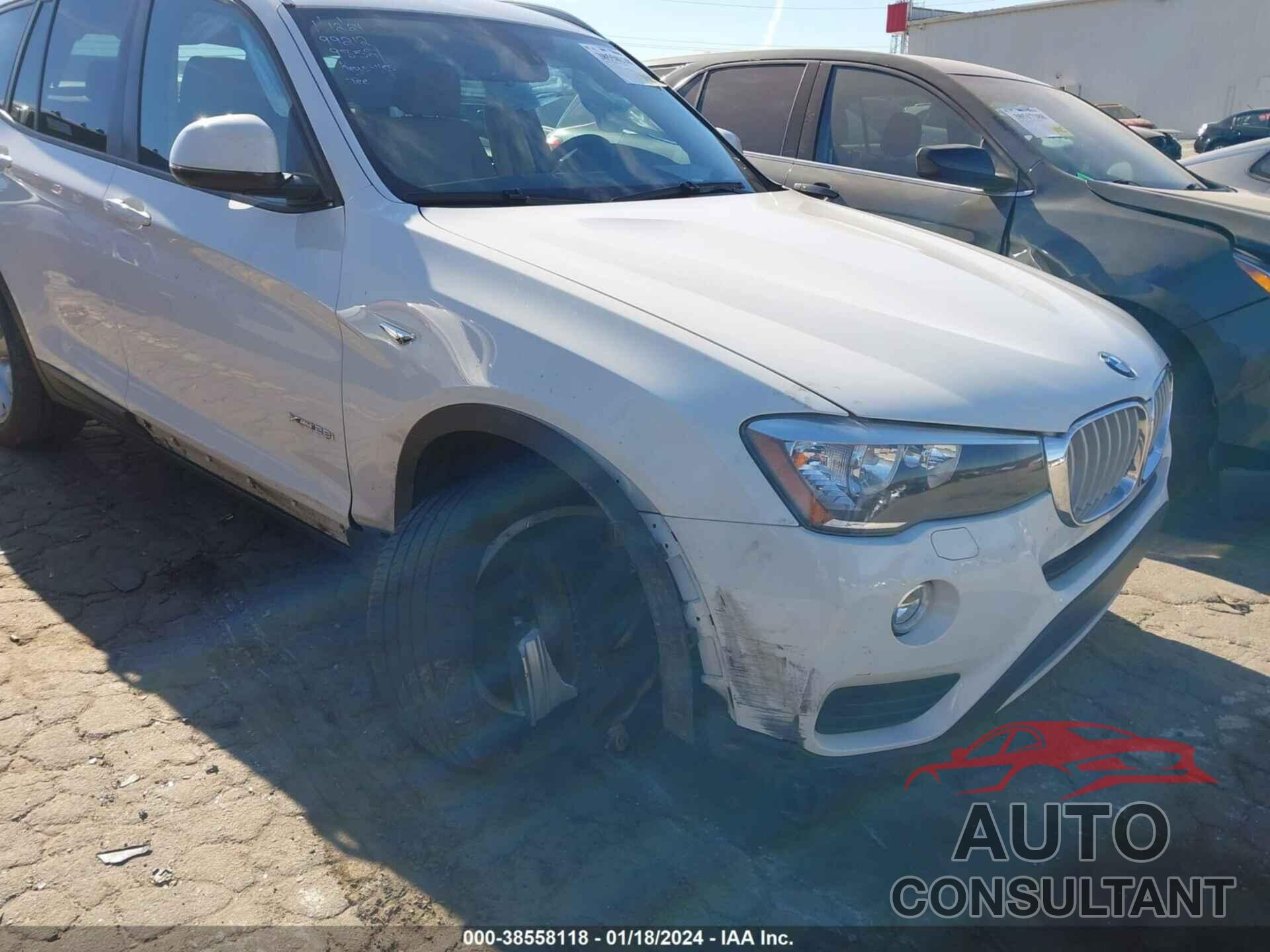 BMW X3 2016 - 5UXWX9C51G0D69852