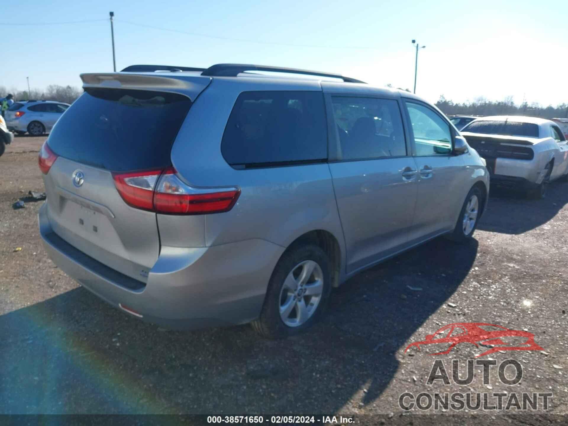 TOYOTA SIENNA 2017 - 5TDJZ3DC6HS185759