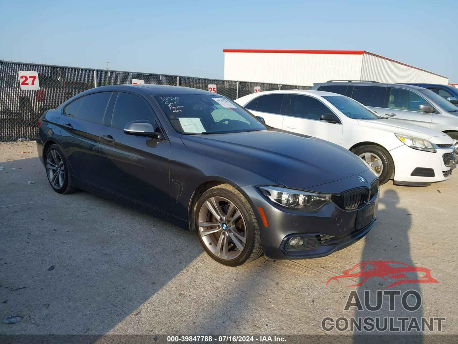 BMW 430I GRAN COUPE 2018 - WBA4J1C50JBG80225