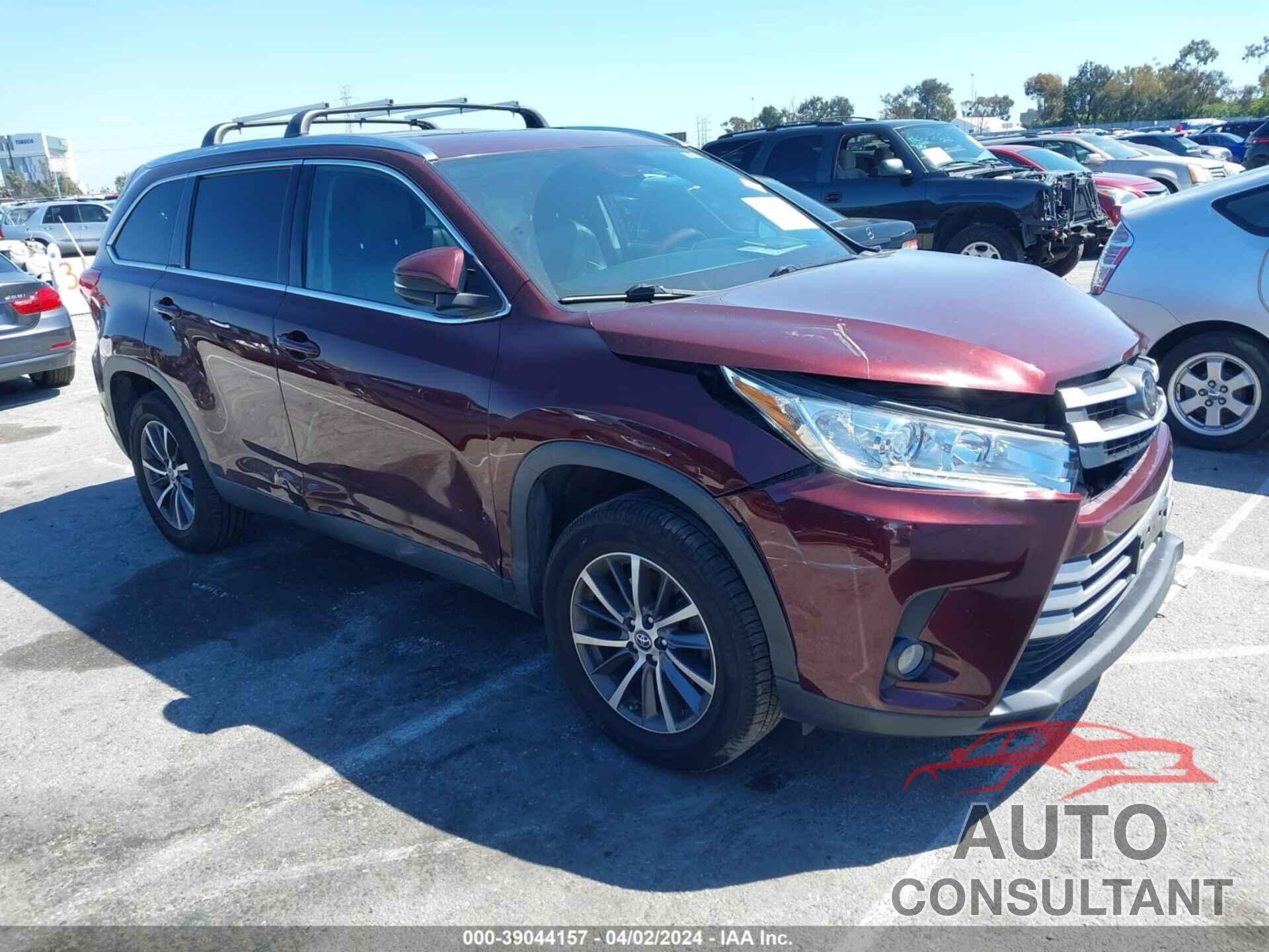 TOYOTA HIGHLANDER 2019 - 5TDKZRFH8KS339492