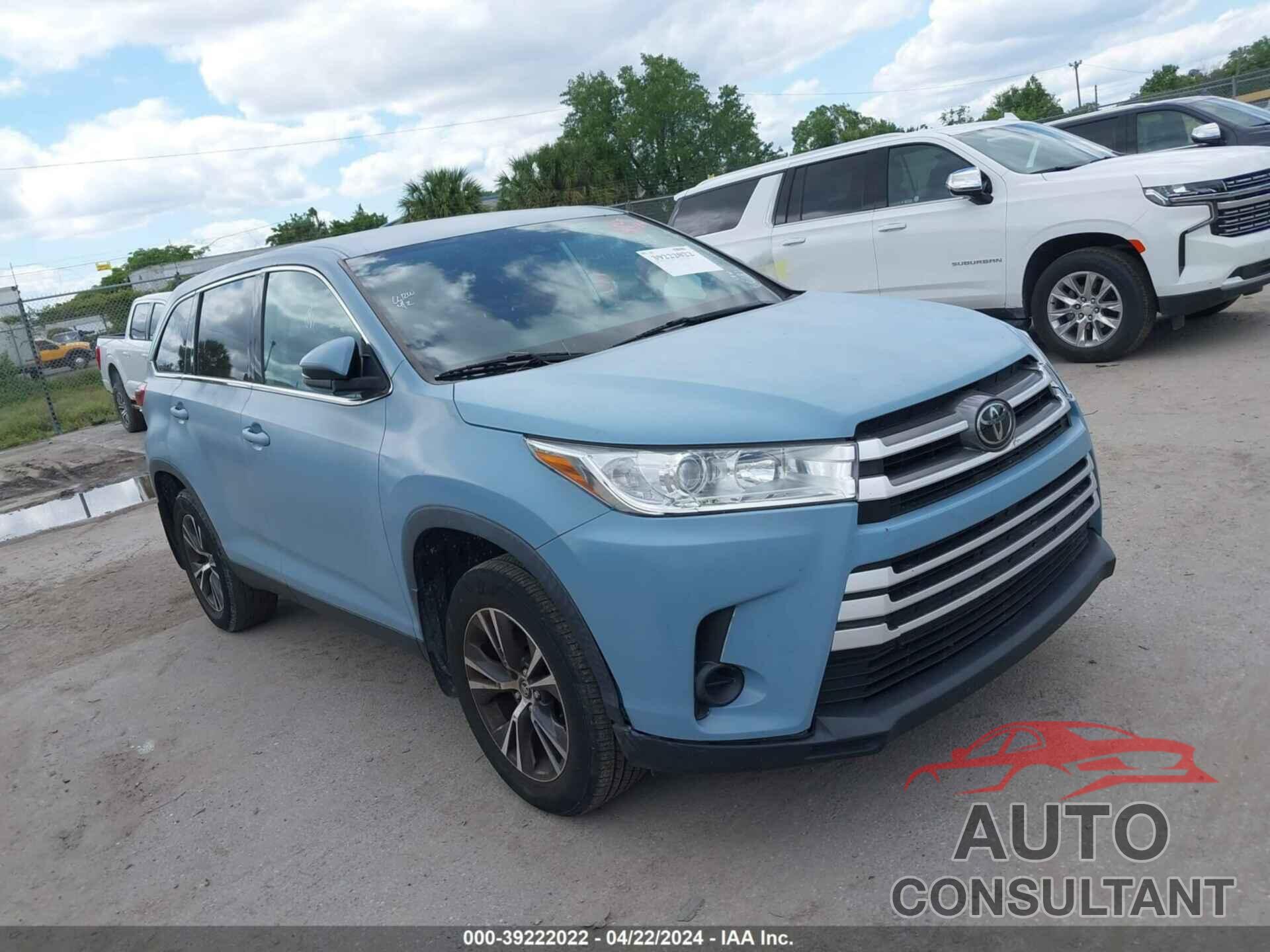 TOYOTA HIGHLANDER 2019 - 5TDBZRFH1KS971220