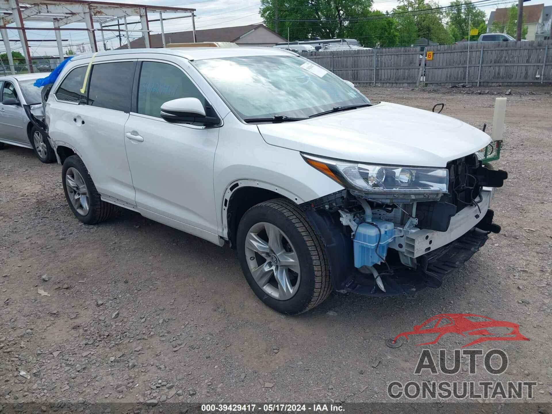 TOYOTA HIGHLANDER 2018 - 5TDDZRFH6JS493383