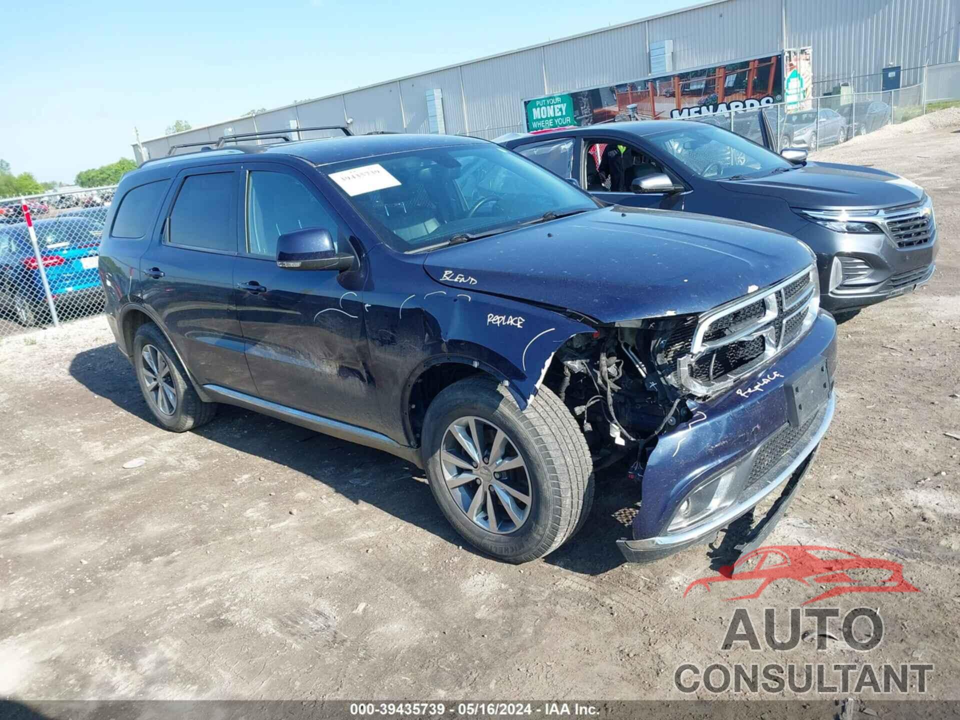 DODGE DURANGO 2016 - 1C4RDJDGXGC424755