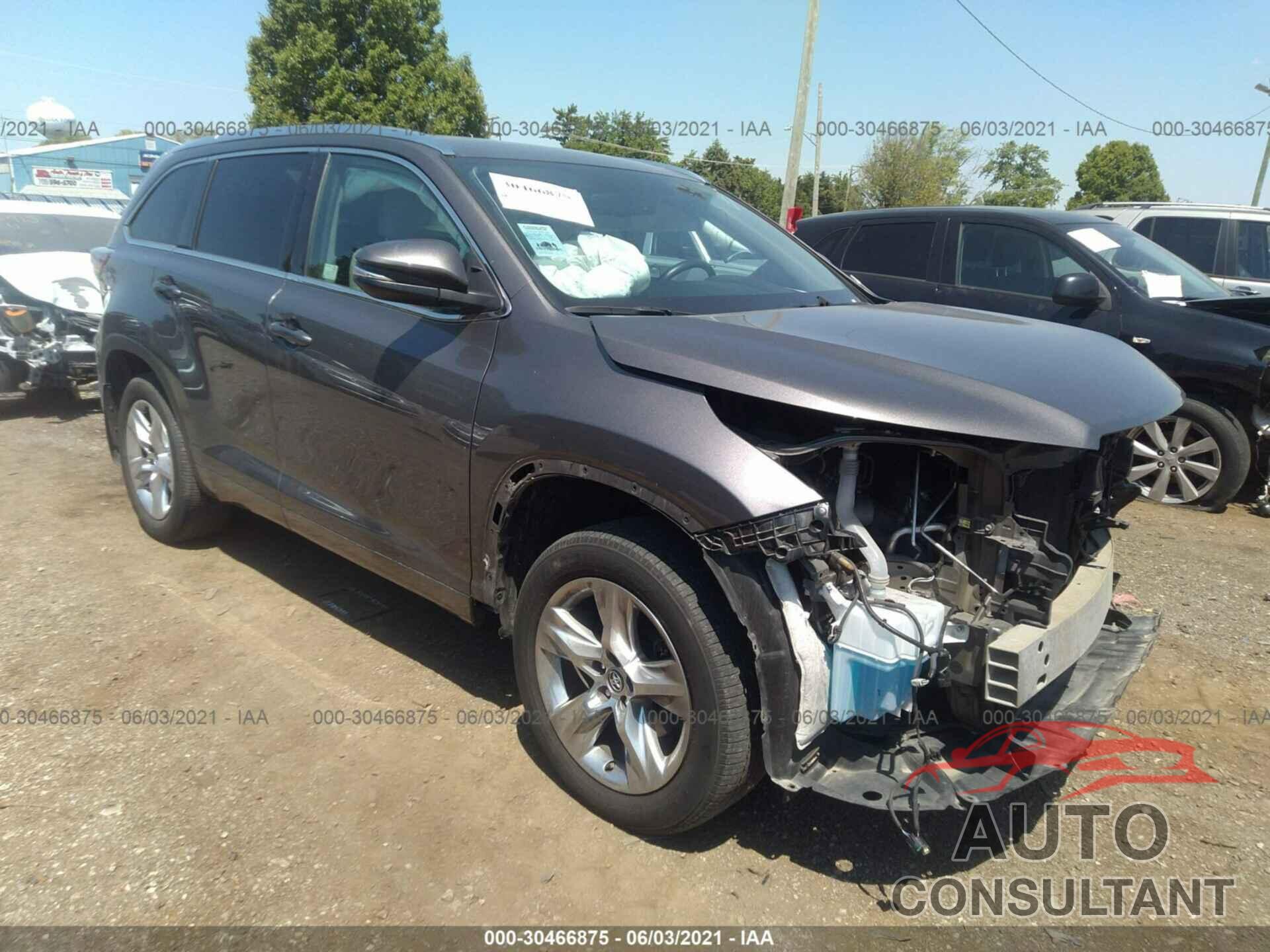 TOYOTA HIGHLANDER 2016 - 5TDDKRFH0GS260712