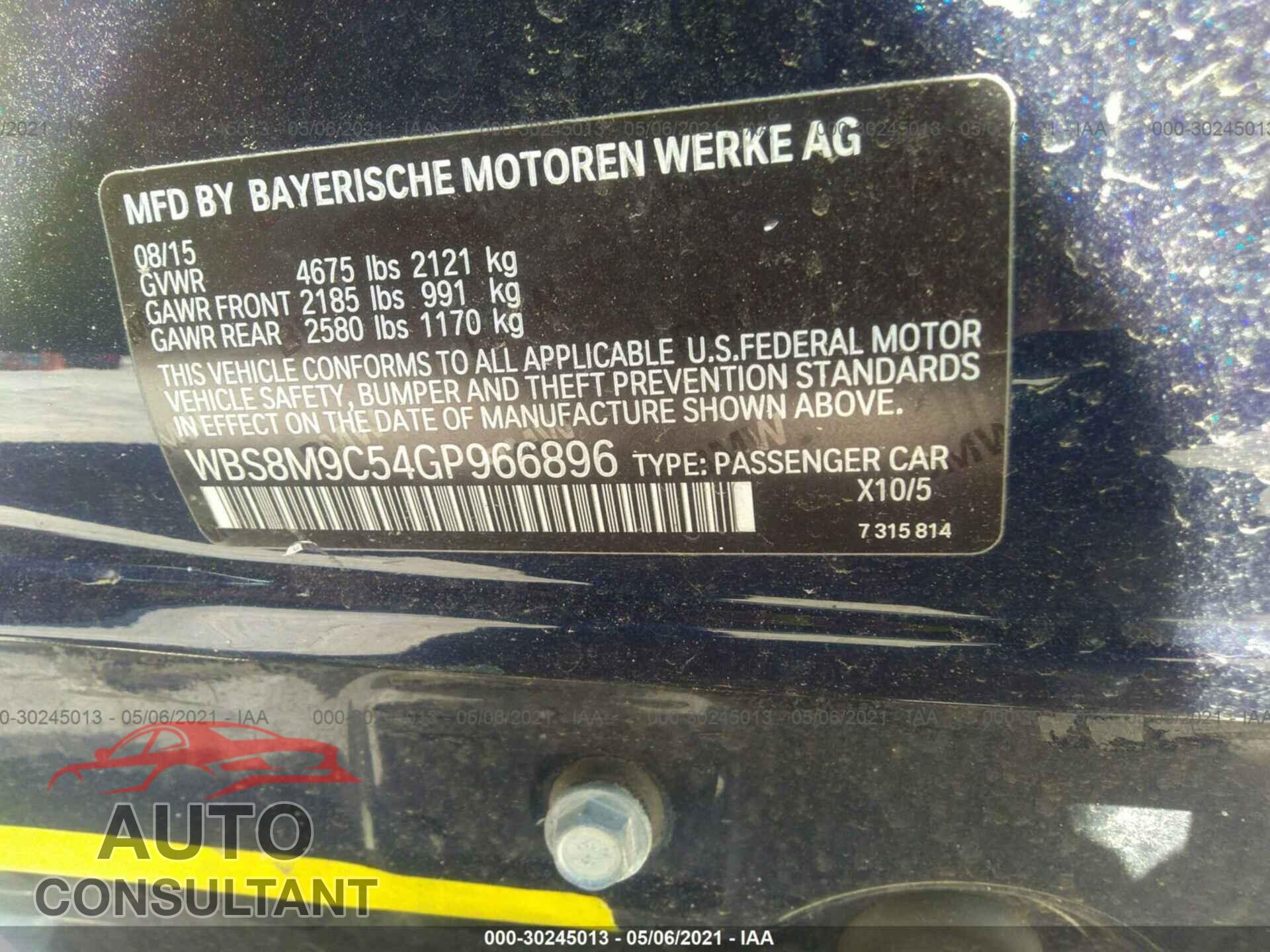 BMW M3 2016 - WBS8M9C54GP966896
