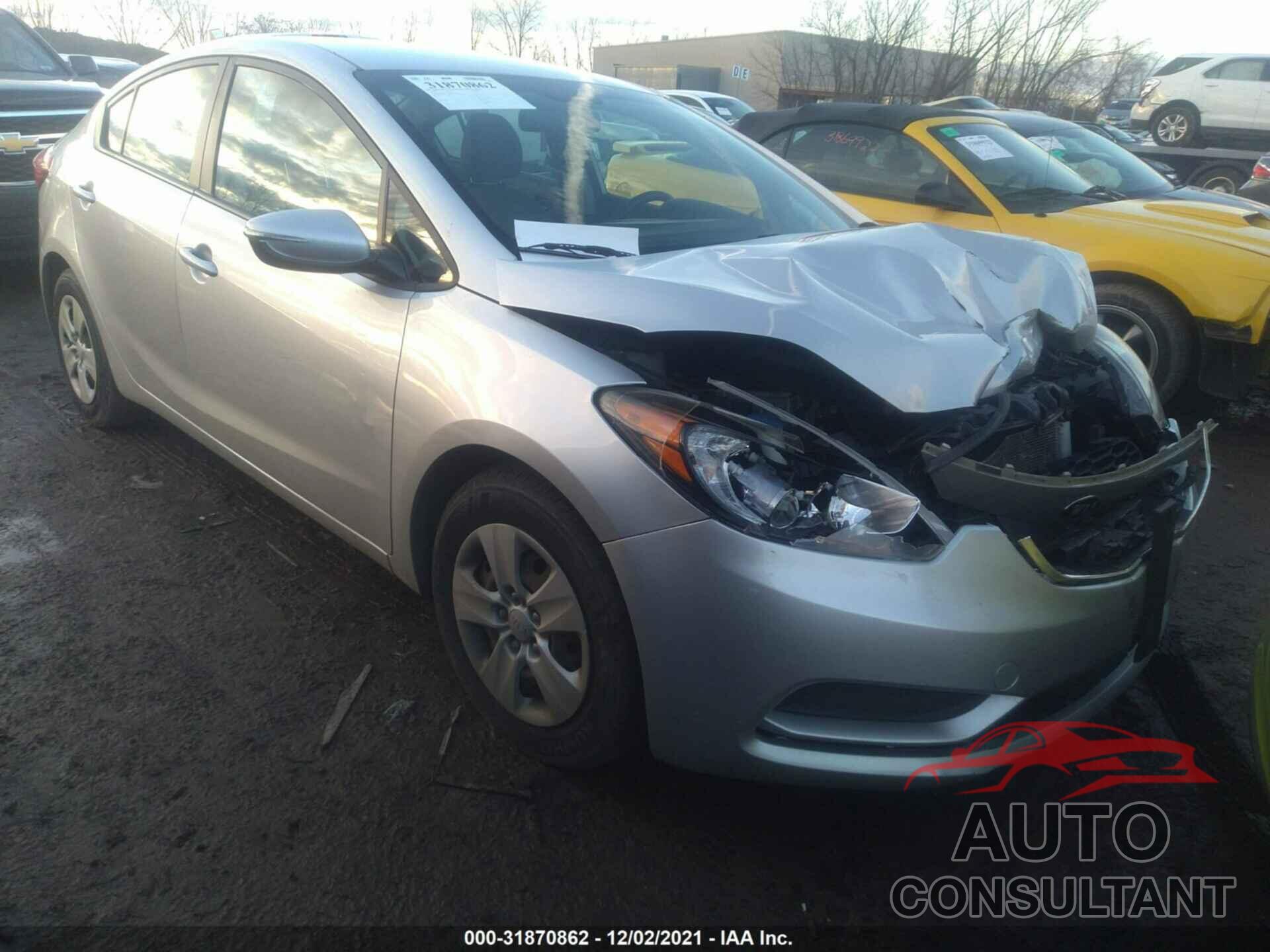 KIA FORTE 2016 - KNAFX4A64G5497399