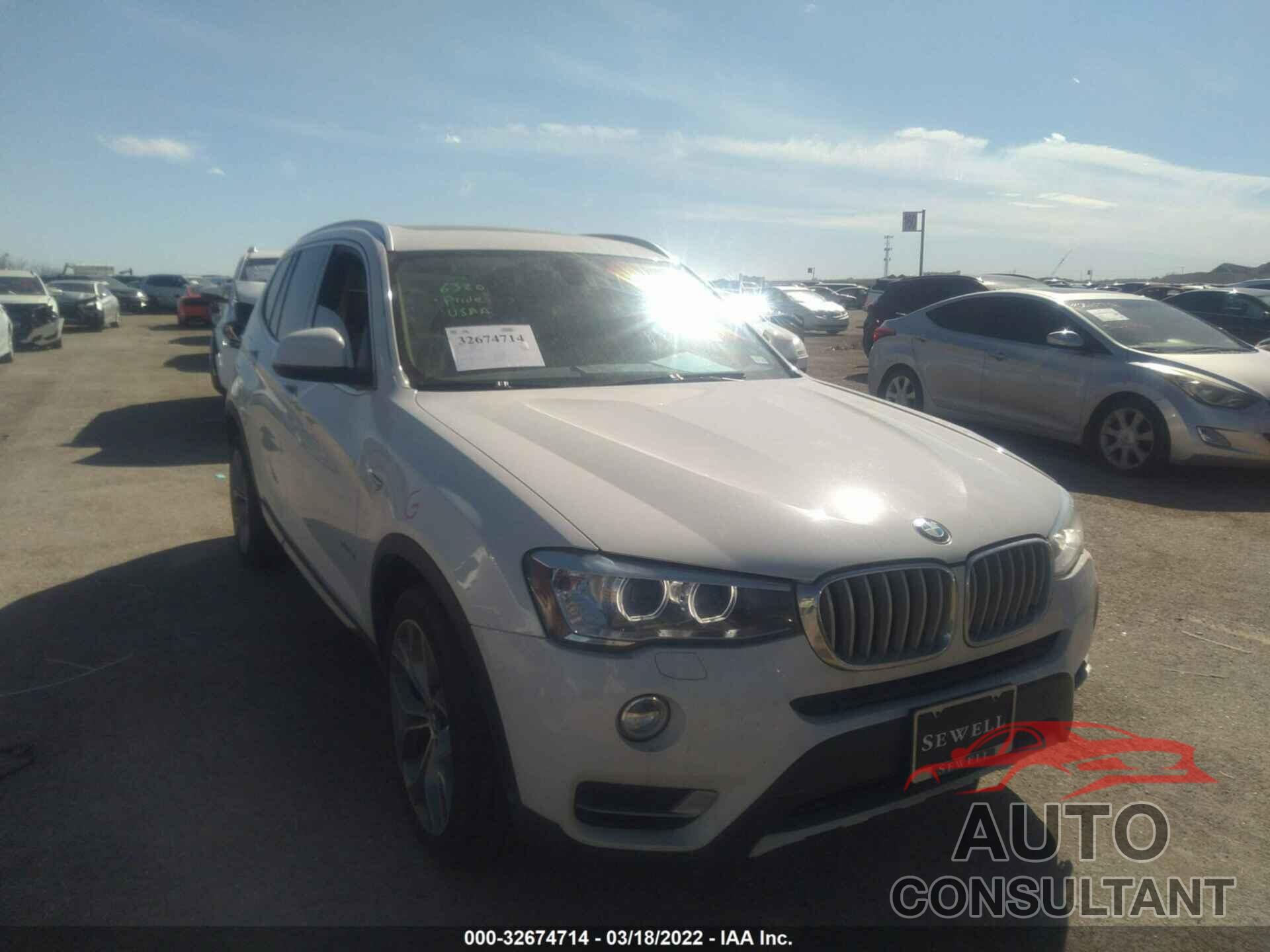 BMW X3 2016 - 5UXWX9C52G0D75305