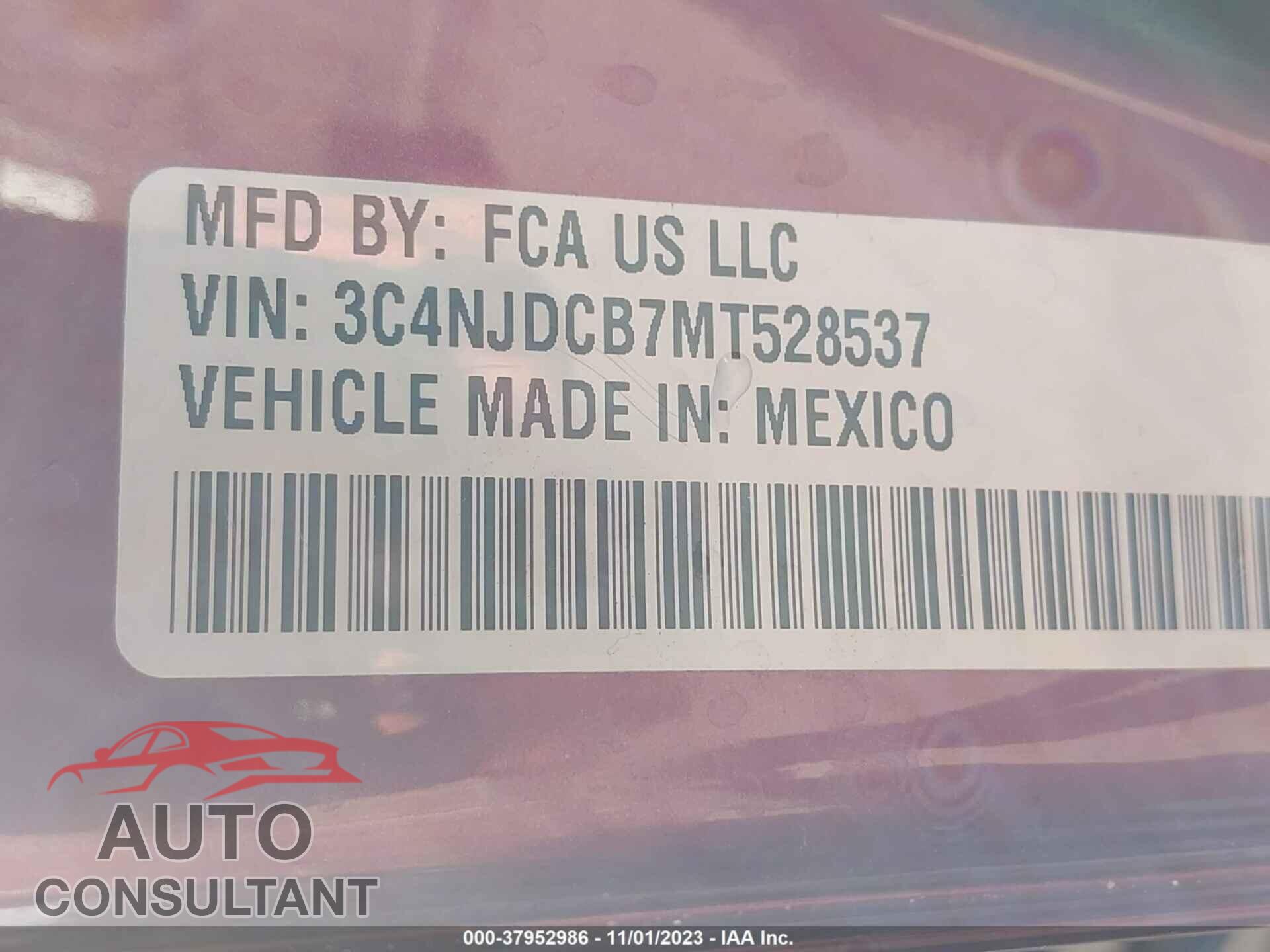 JEEP COMPASS 2021 - 3C4NJDCB7MT528537