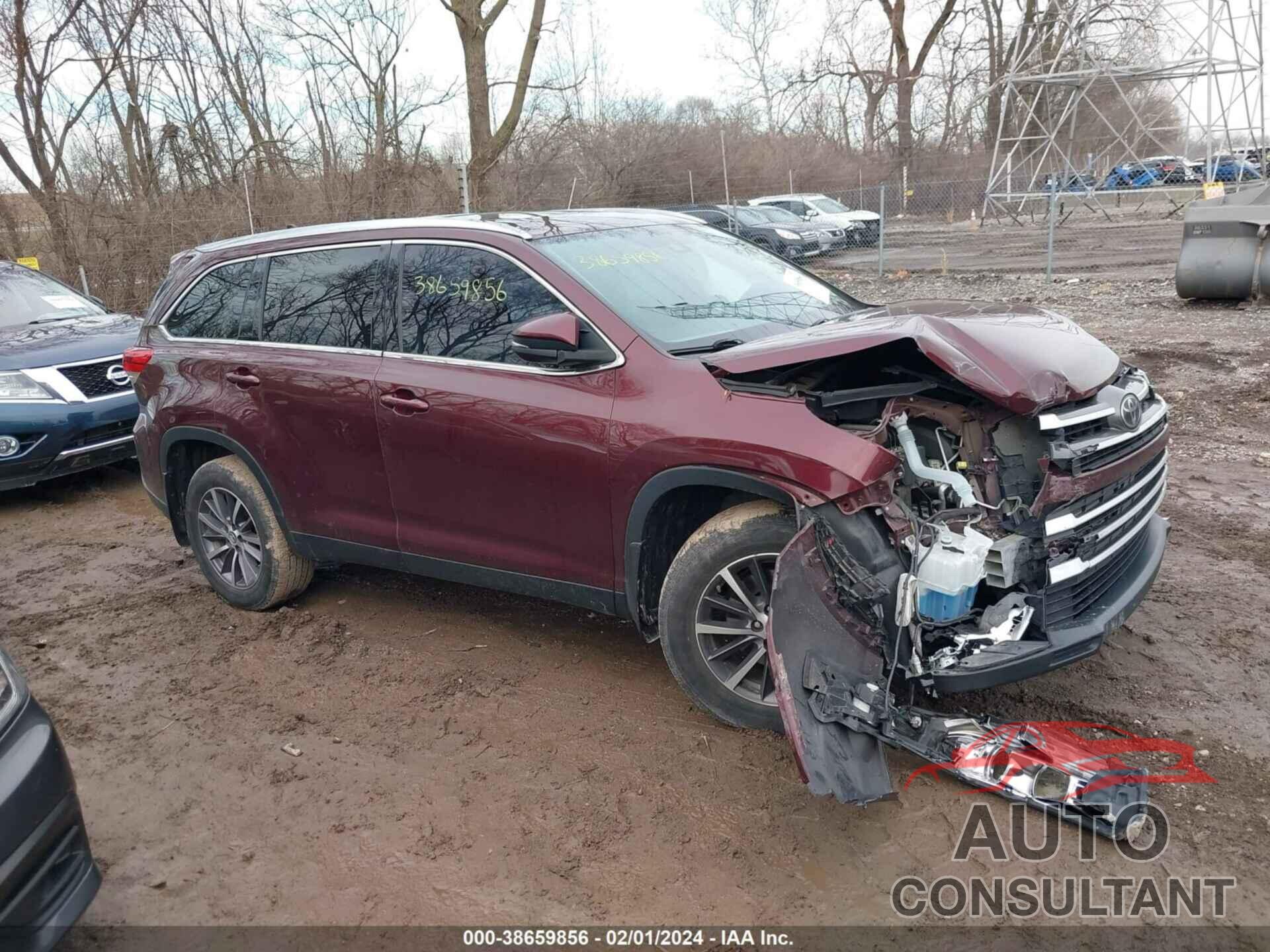 TOYOTA HIGHLANDER 2019 - 5TDJZRFH4KS955329