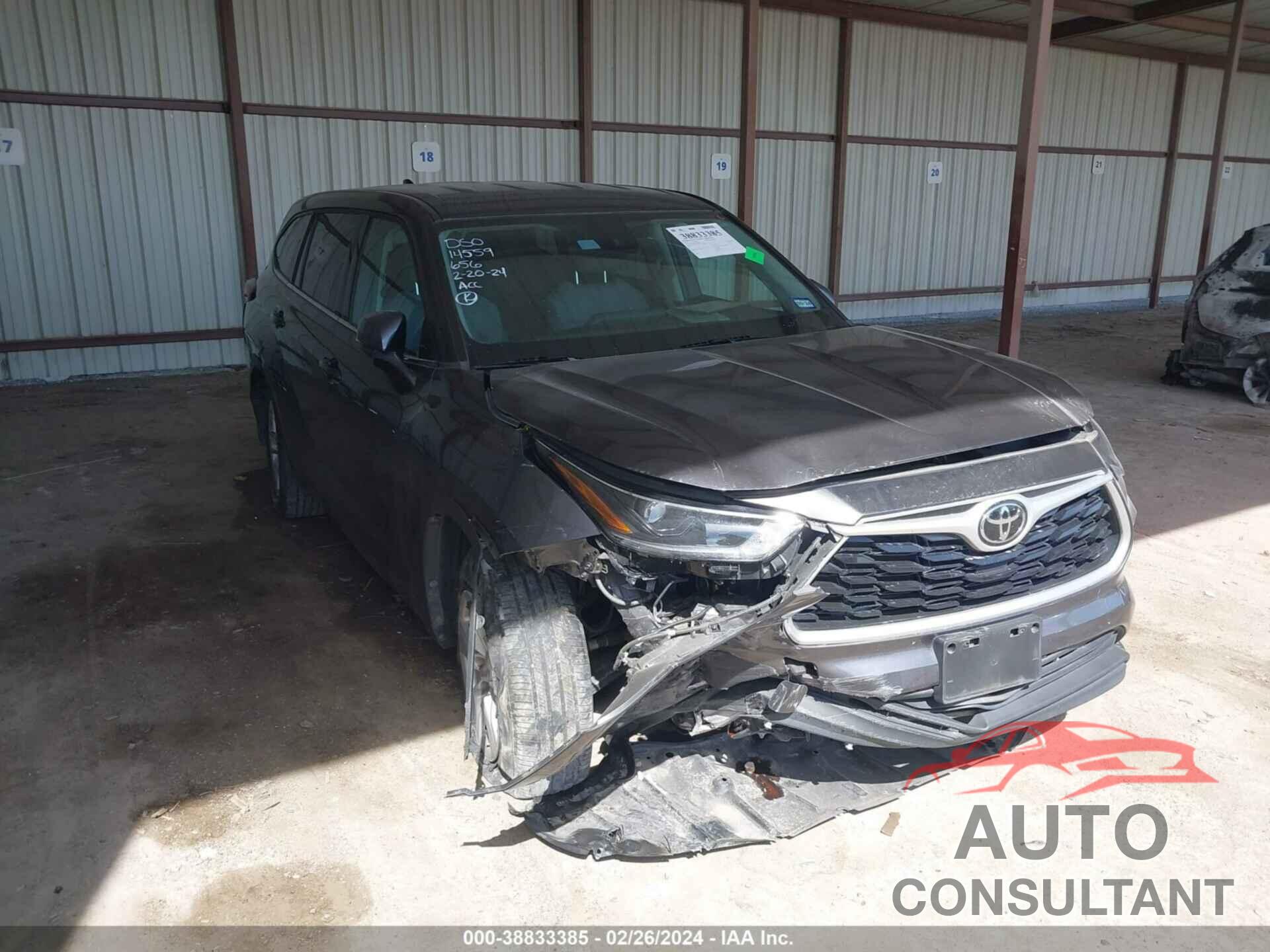 TOYOTA HIGHLANDER 2021 - 5TDCZRAH1MS072923