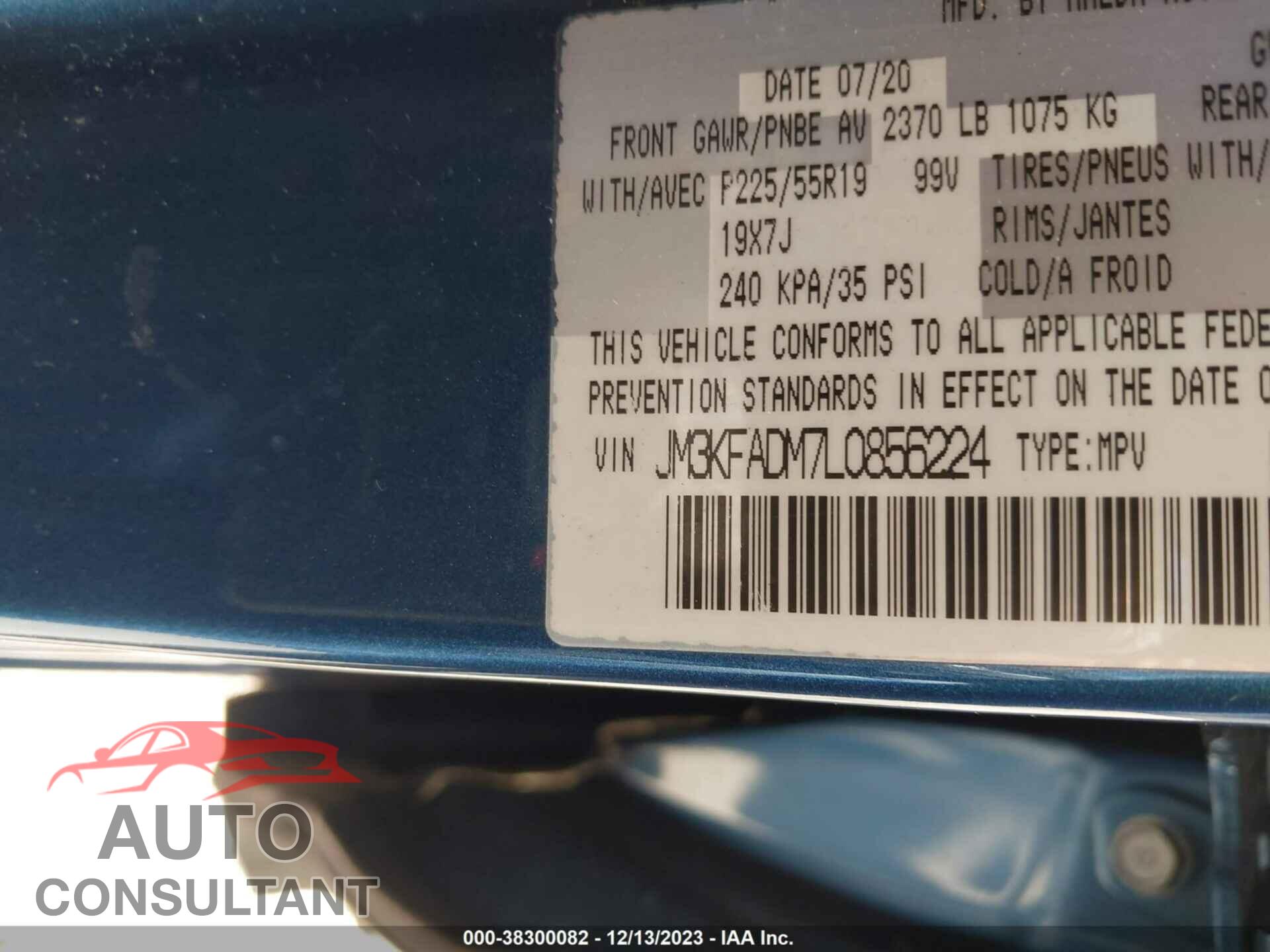 MAZDA CX-5 2020 - JM3KFADM7L0856224