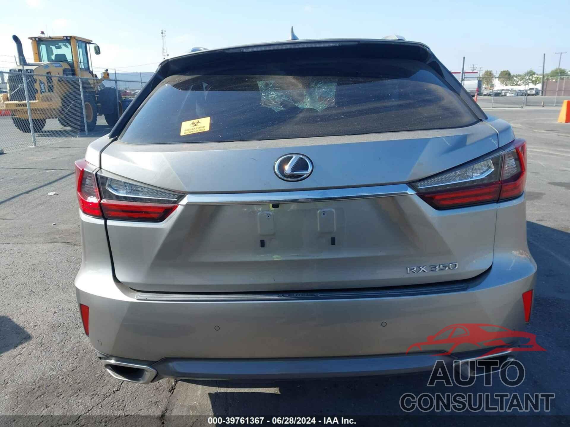LEXUS RX 350 2018 - 2T2ZZMCA0JC116245