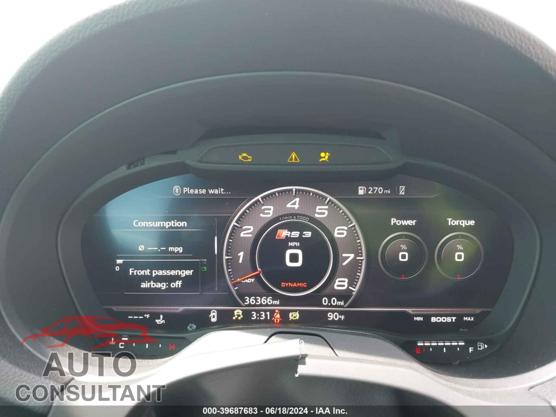 AUDI RS 3 2019 - WUABWGFF4KA904459