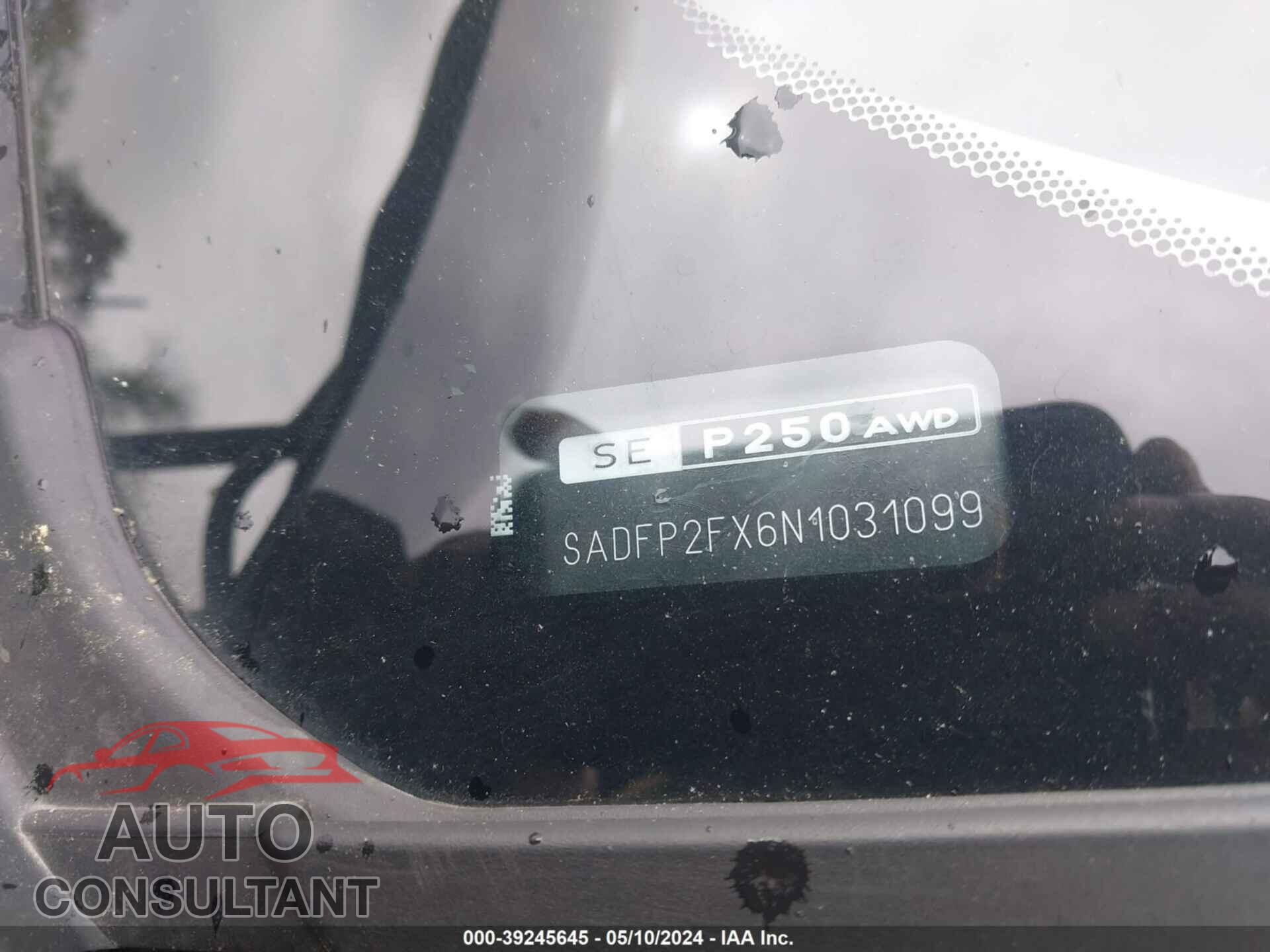 JAGUAR E-PACE 2022 - SADFP2FX6N1031099