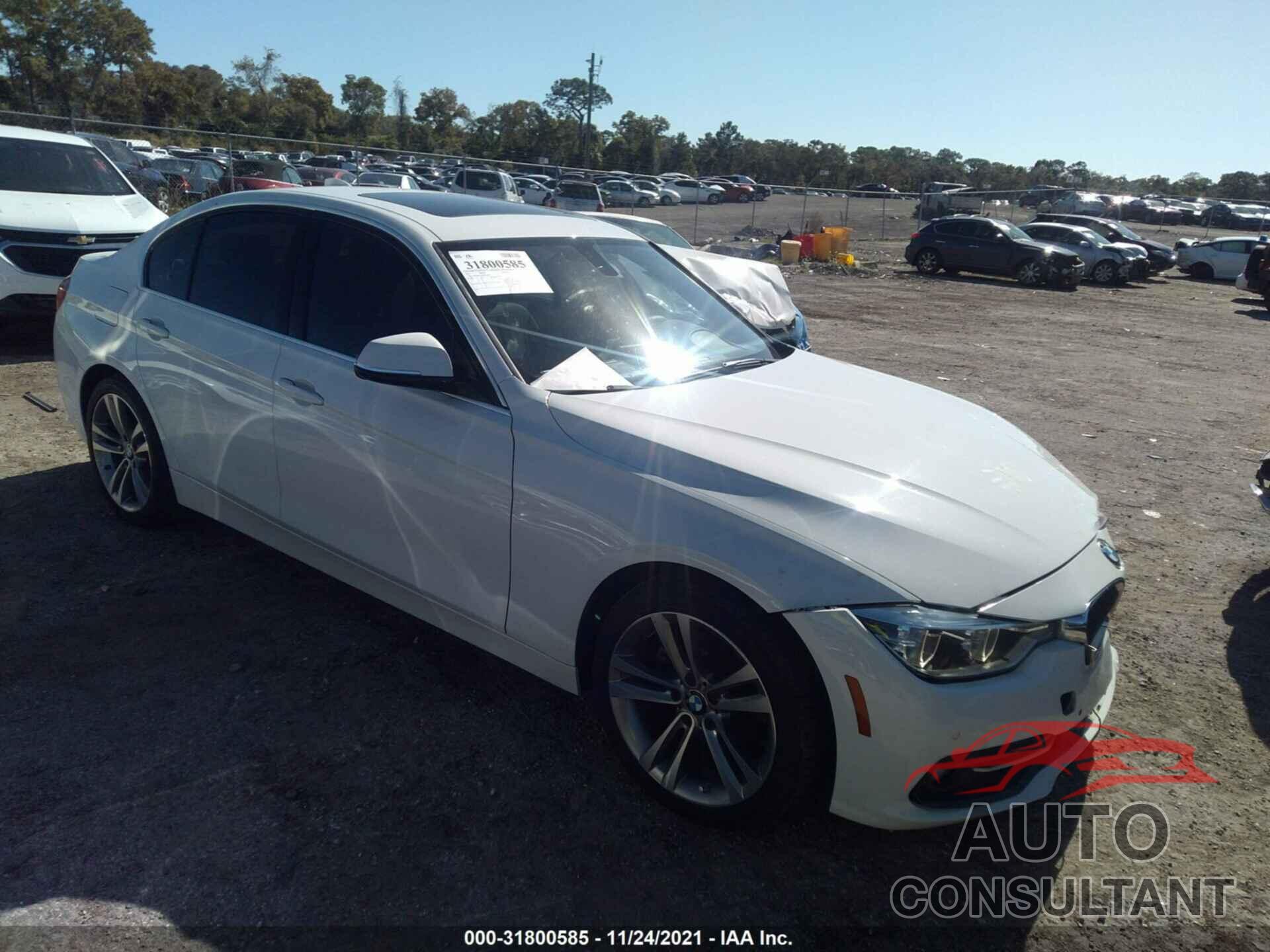 BMW 3 SERIES 2017 - WBA8B9G39HNU52803