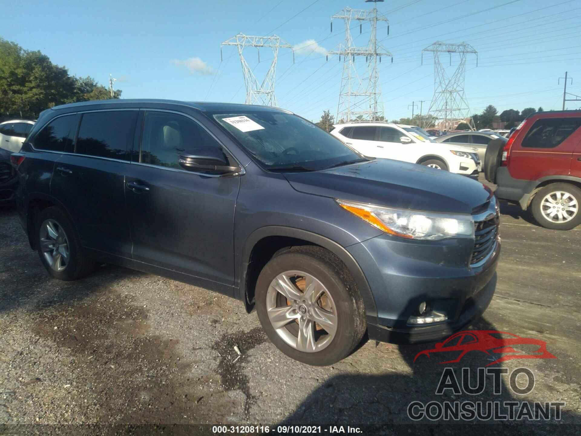 TOYOTA HIGHLANDER 2016 - 5TDDKRFH6GS330746