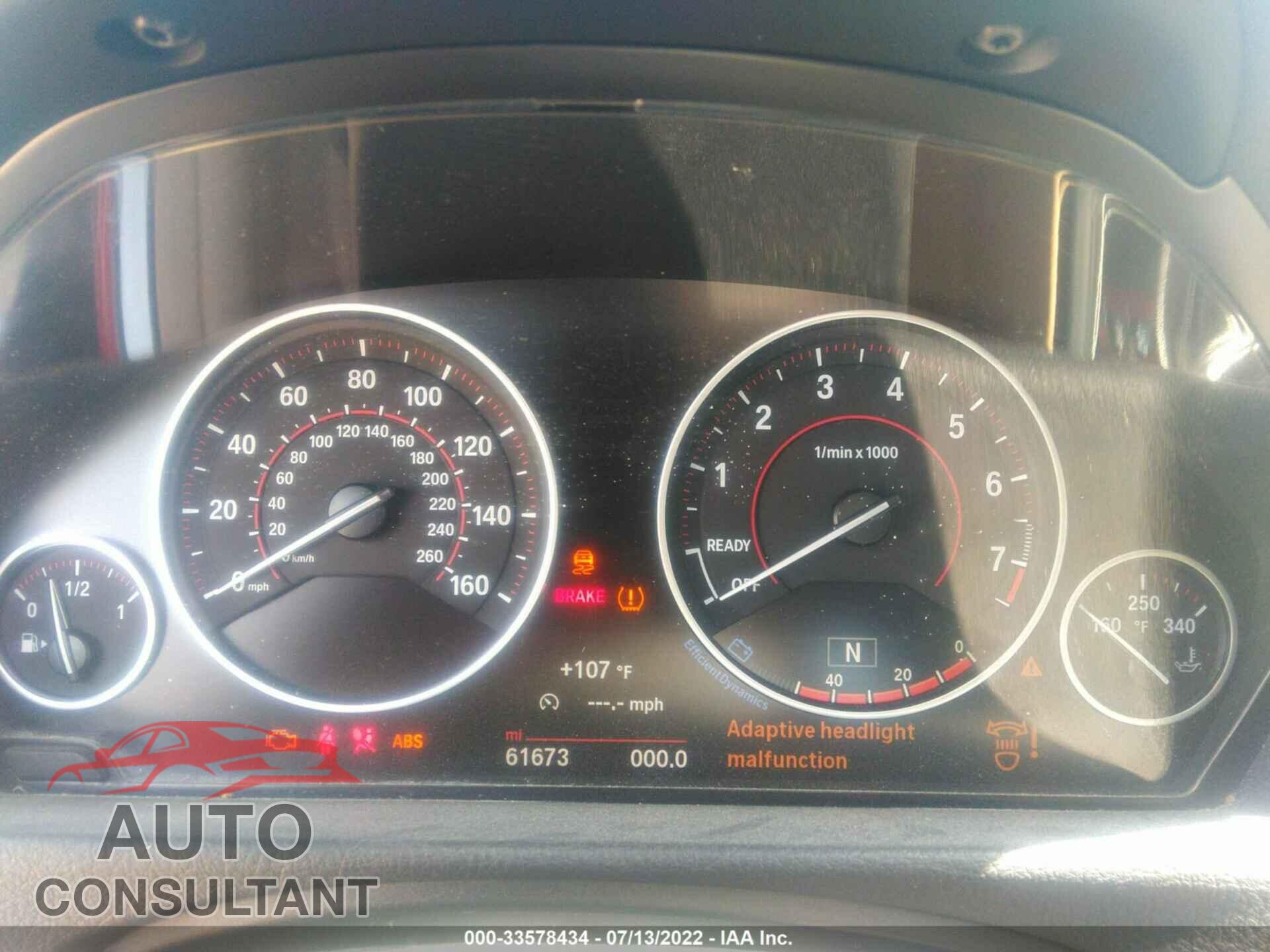 BMW 3 SERIES 2016 - WBA8E9G52GNU29788