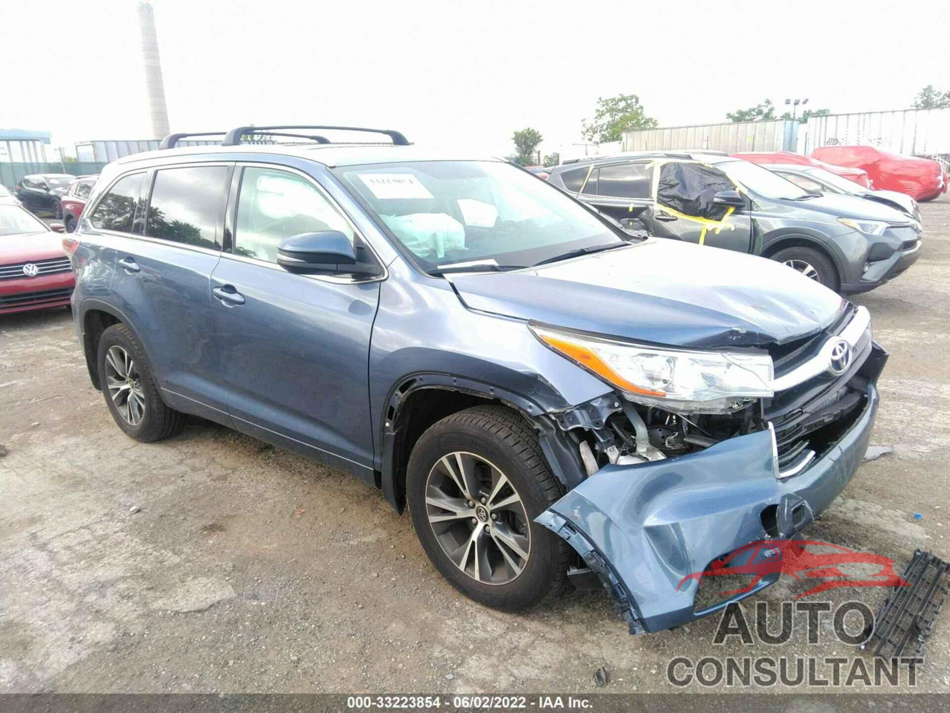 TOYOTA HIGHLANDER 2016 - 5TDJKRFH5GS501196