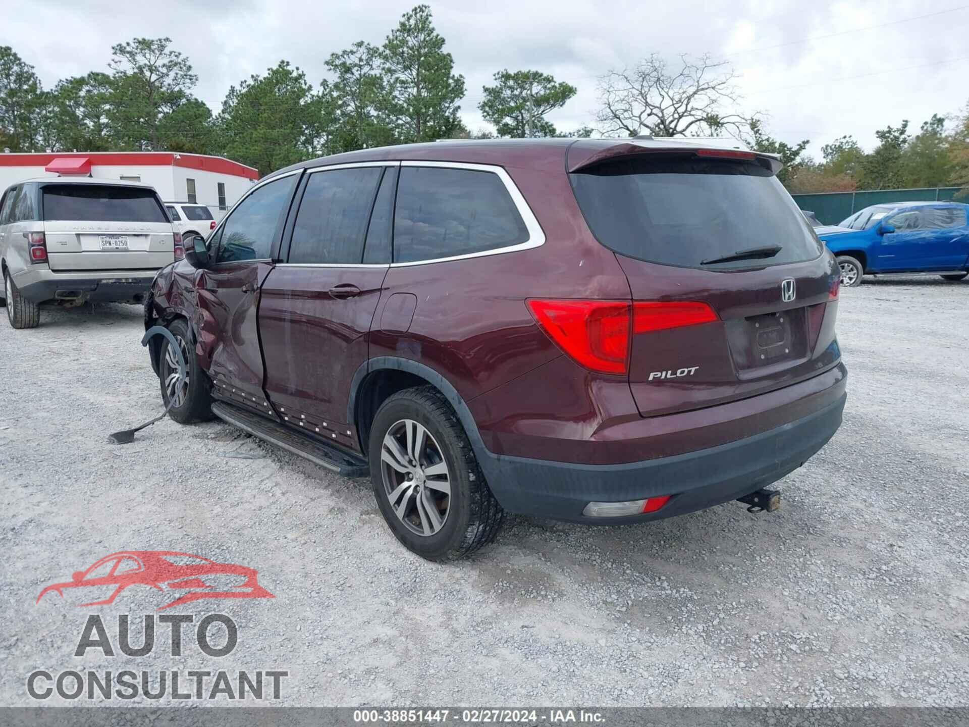 HONDA PILOT 2017 - 5FNYF5H86HB004155