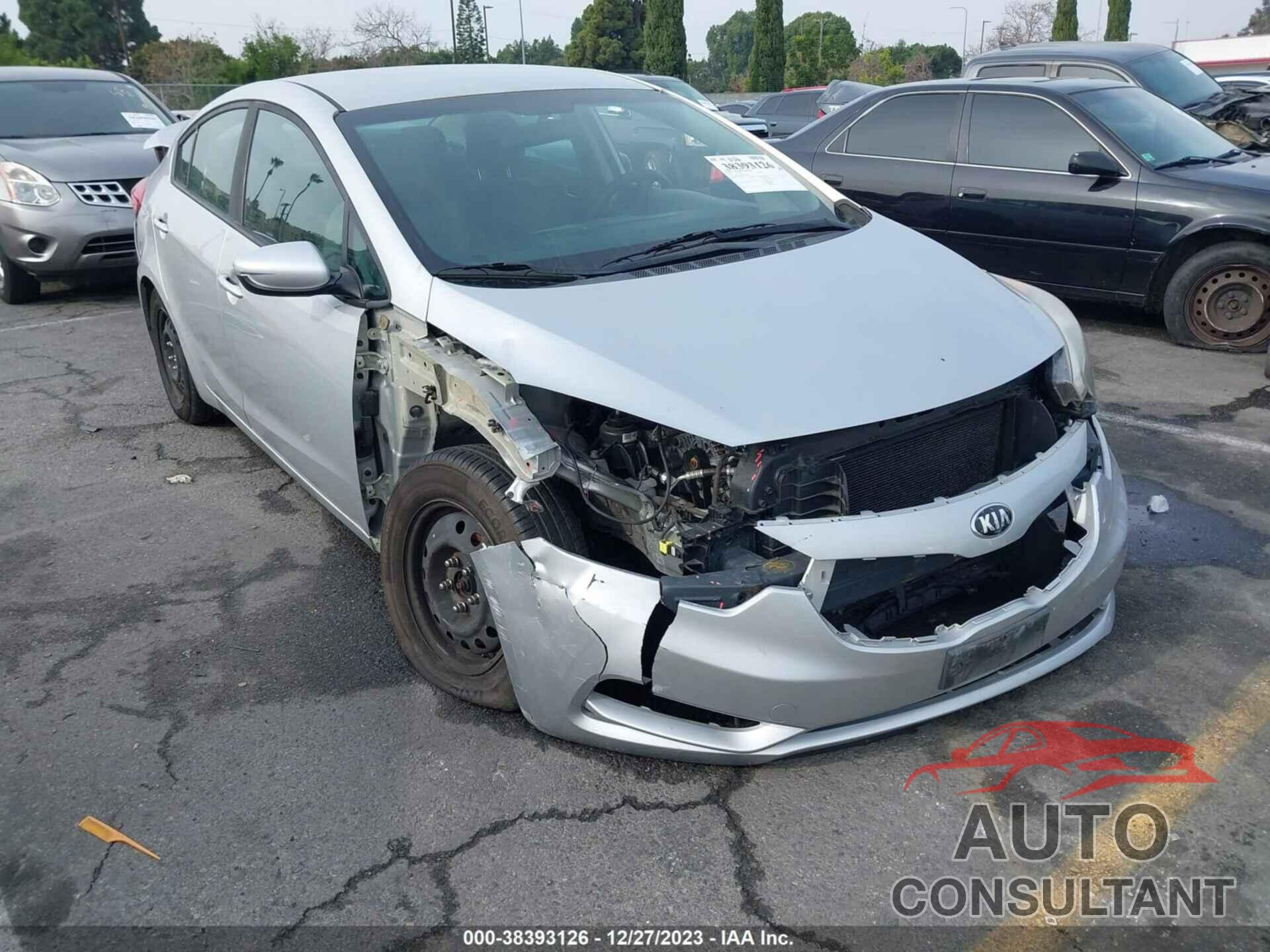 KIA FORTE 2016 - KNAFK4A64G5579261