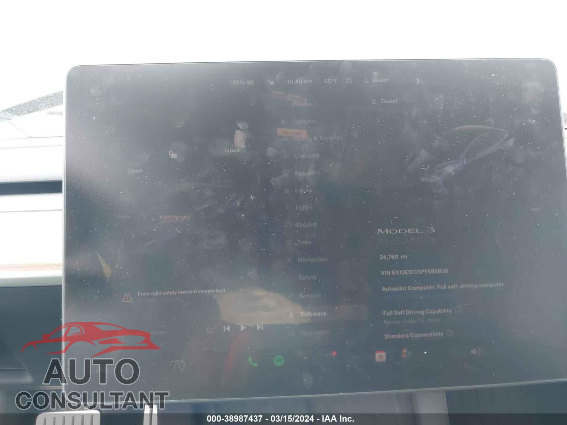TESLA MODEL 3 2023 - 5YJ3E1EC5PF588836