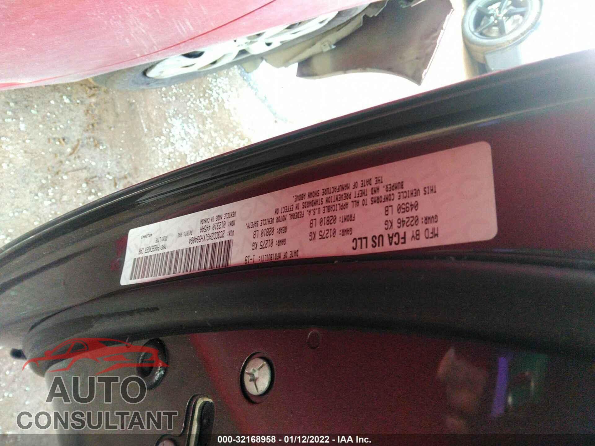 DODGE CHALLENGER 2019 - 2C3CDZAG1KH594084