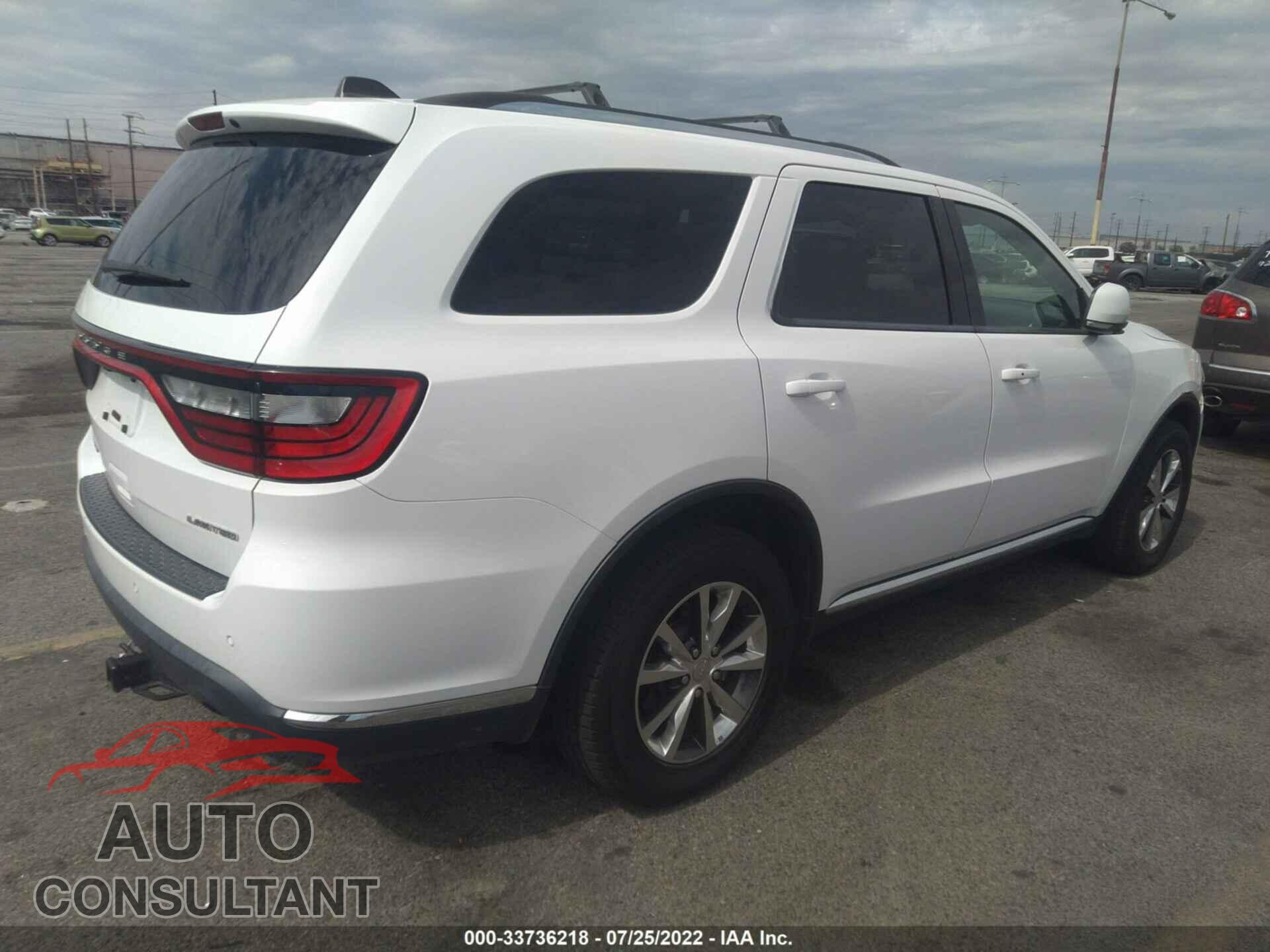 DODGE DURANGO 2016 - 1C4RDJDG4GC455791