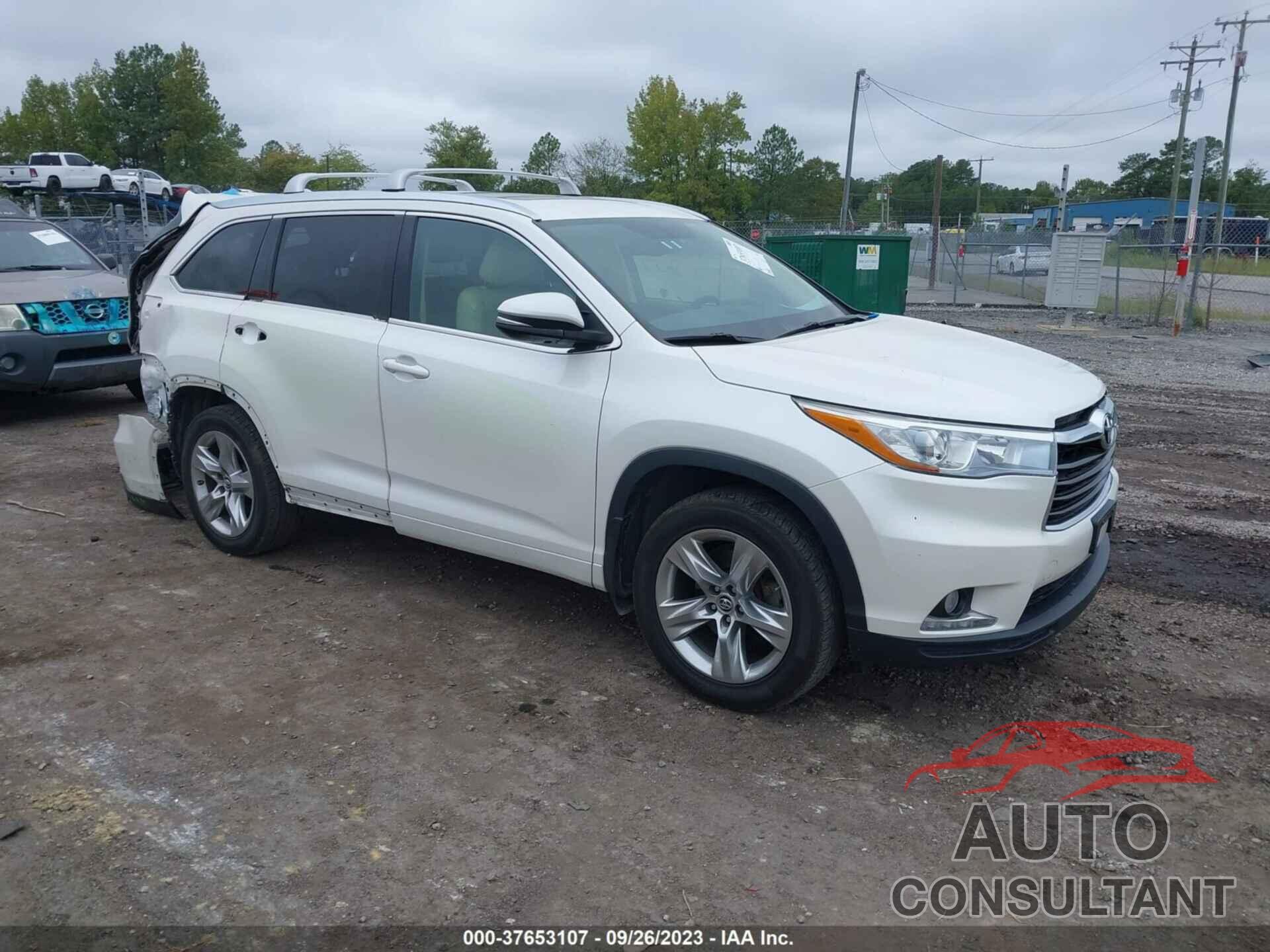 TOYOTA HIGHLANDER 2016 - 5TDDKRFH9GS270087