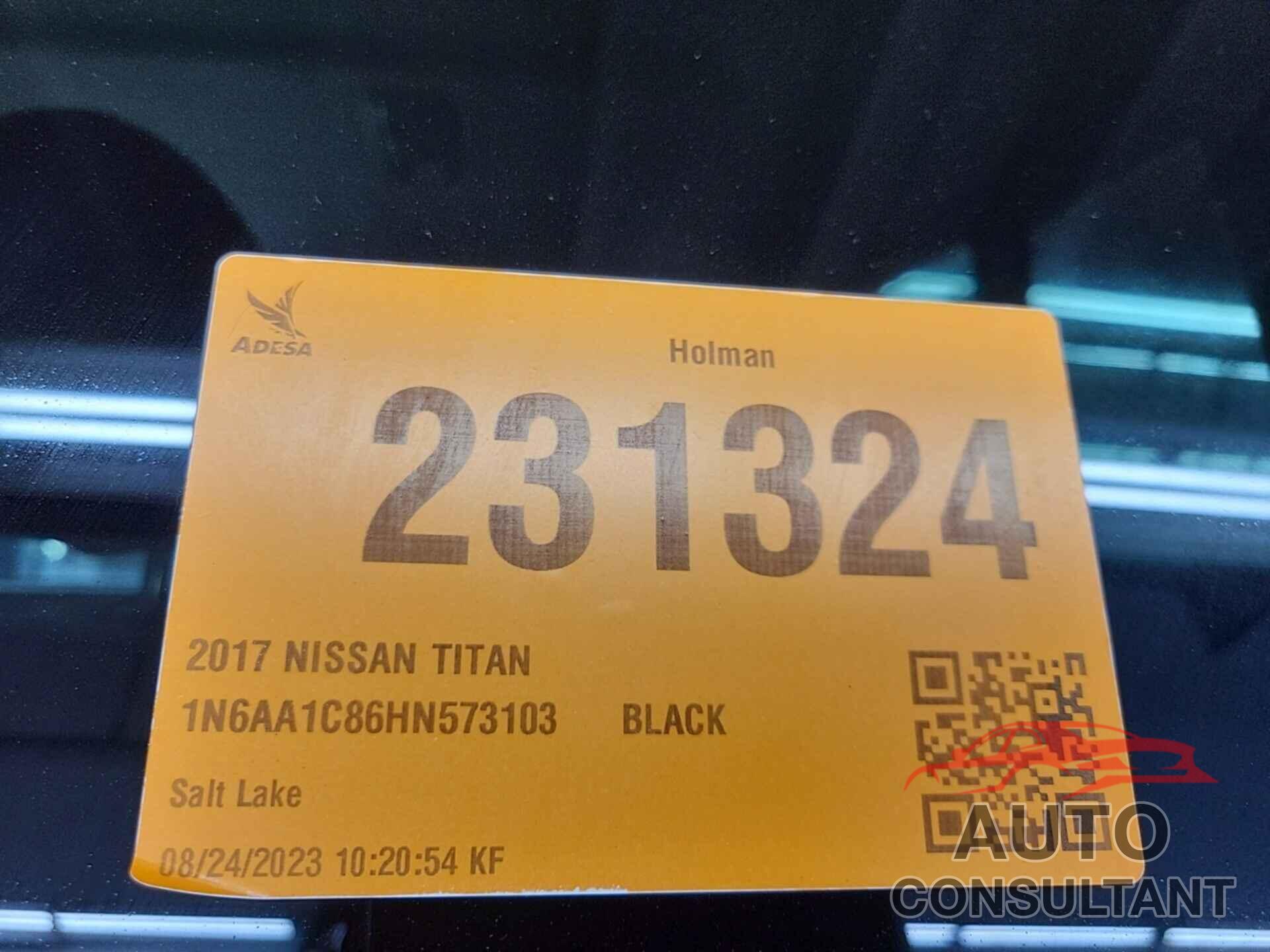 NISSAN TITAN 2017 - 1N6AA1C86HN573103