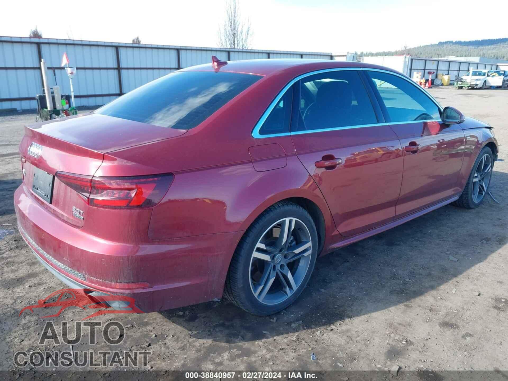 AUDI A4 2018 - WAUENAF43JA044140