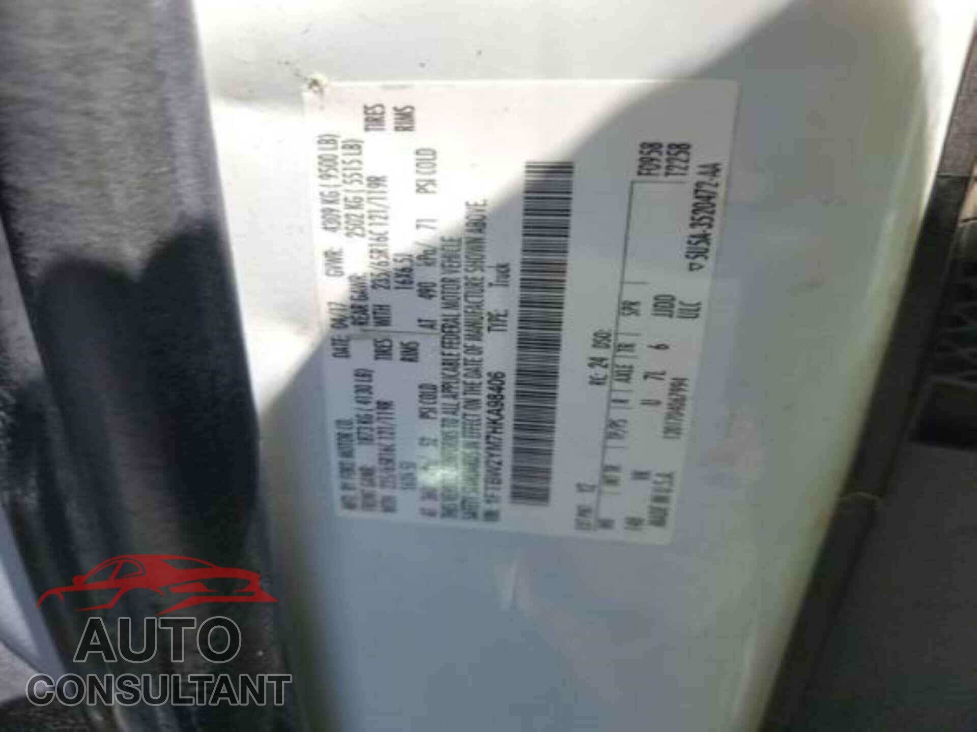 FORD TRANSIT 2017 - 1FTBW2YM7HKA98406