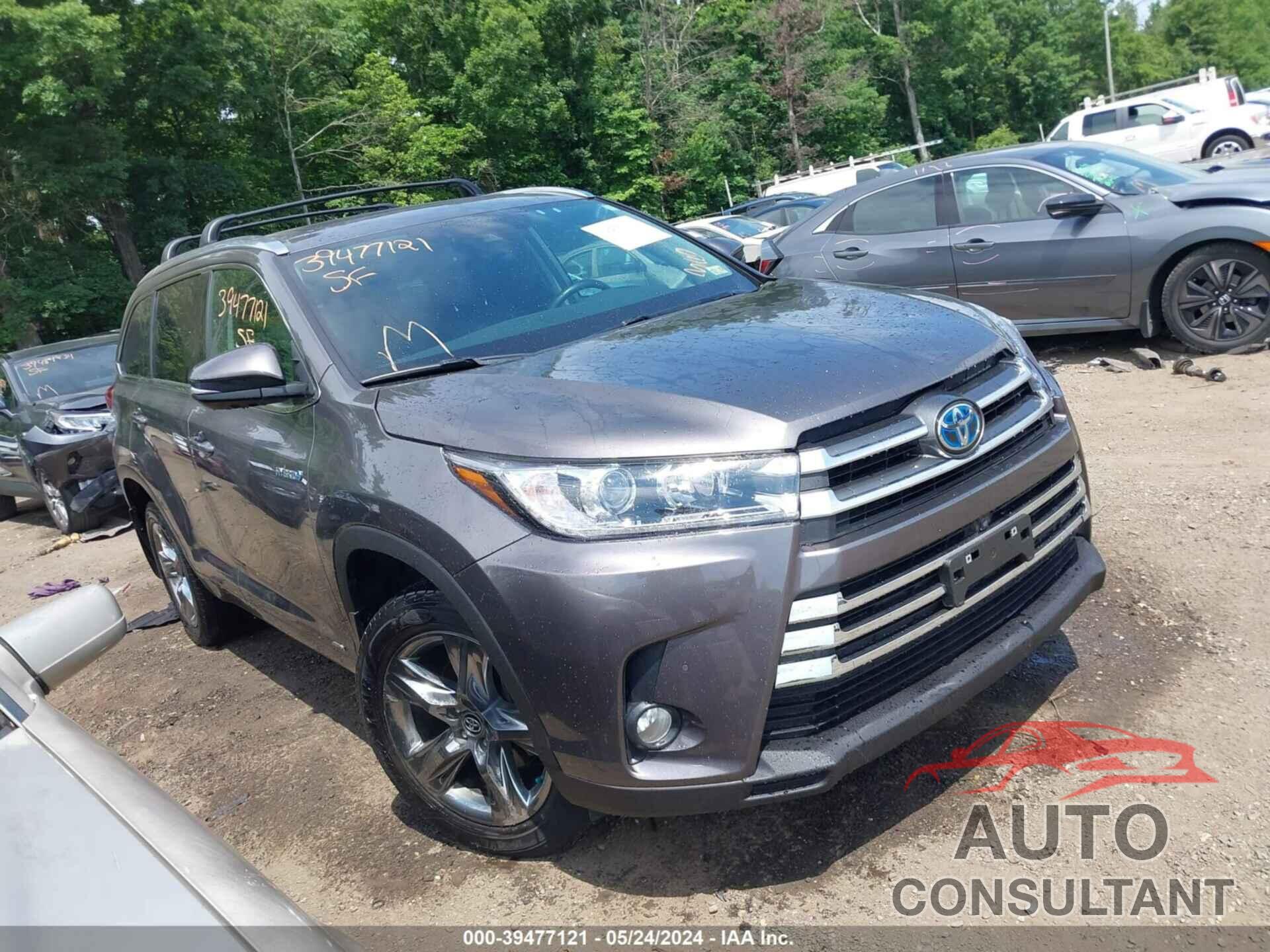 TOYOTA HIGHLANDER HYBRID 2018 - 5TDDGRFH3JS052042