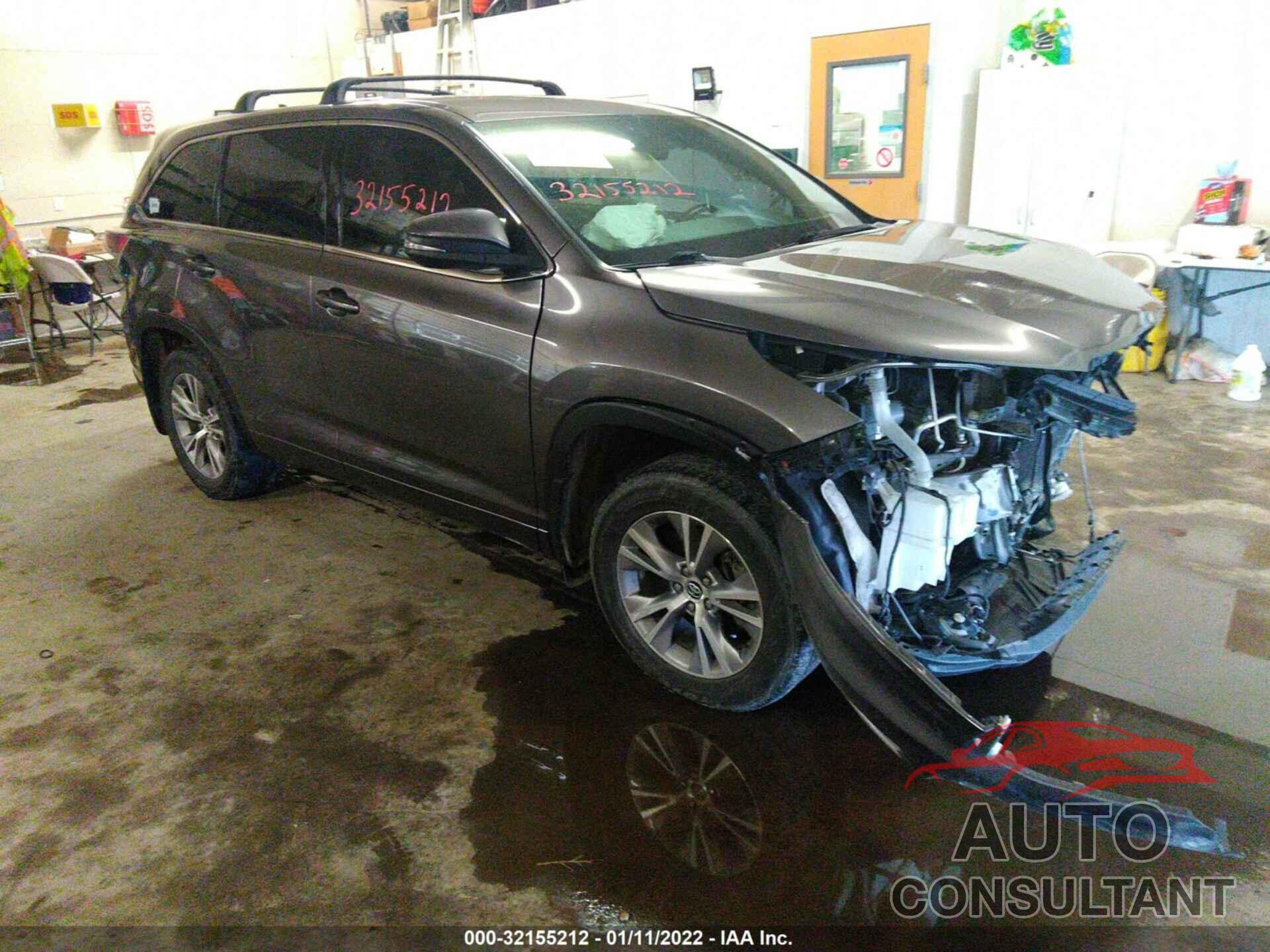 TOYOTA HIGHLANDER 2016 - 5TDBKRFH9GS253667