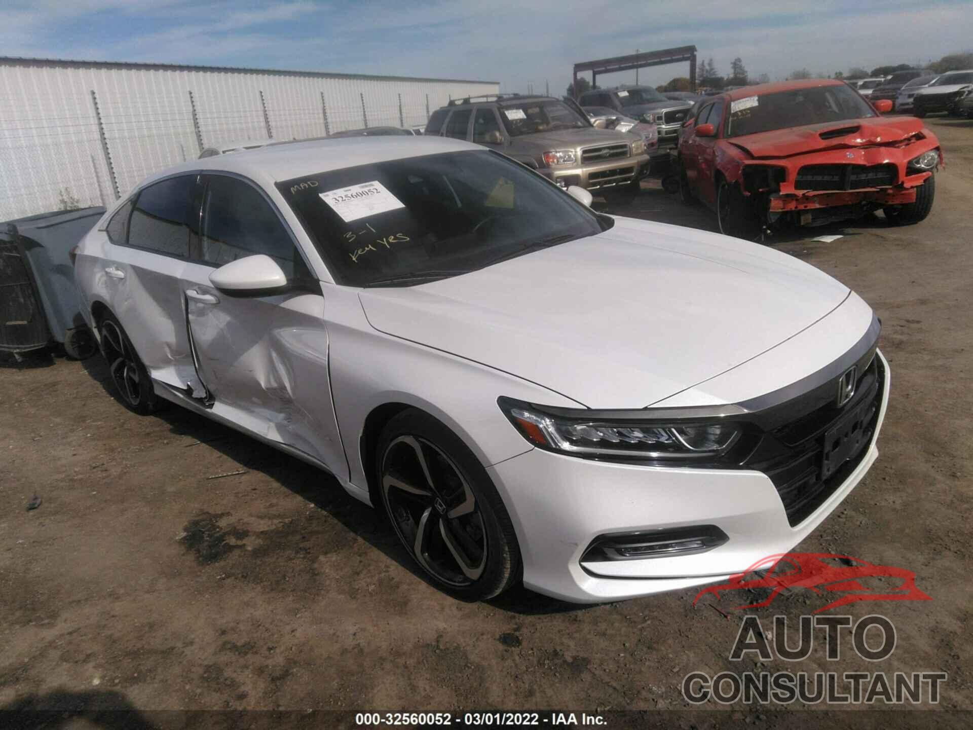 HONDA ACCORD SEDAN 2018 - 1HGCV1F32JA186630
