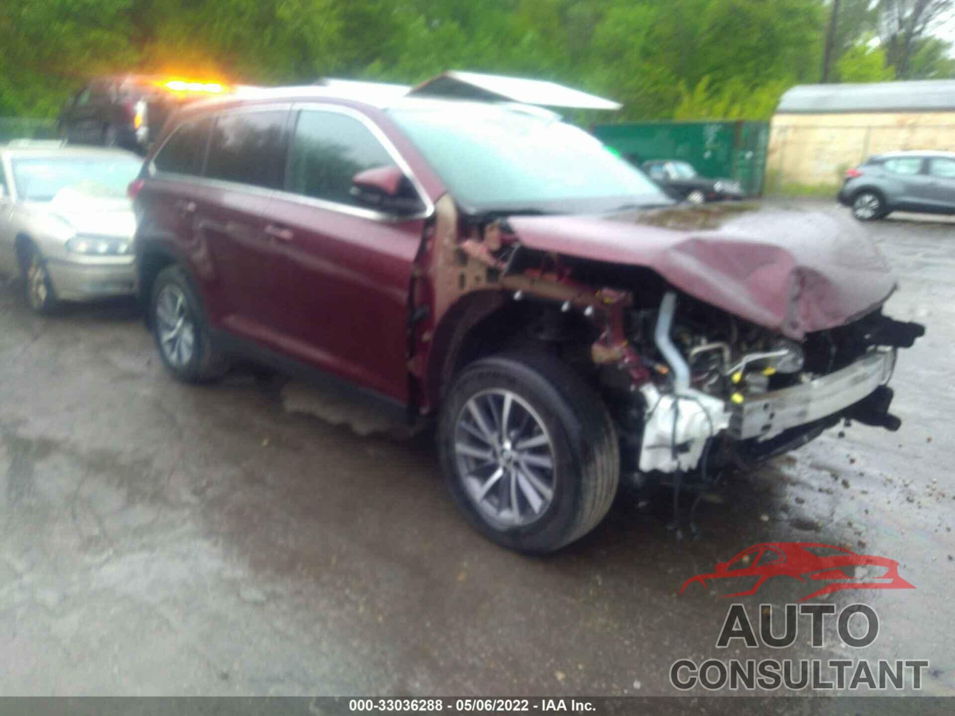 TOYOTA HIGHLANDER 2019 - 5TDJZRFH2KS927626