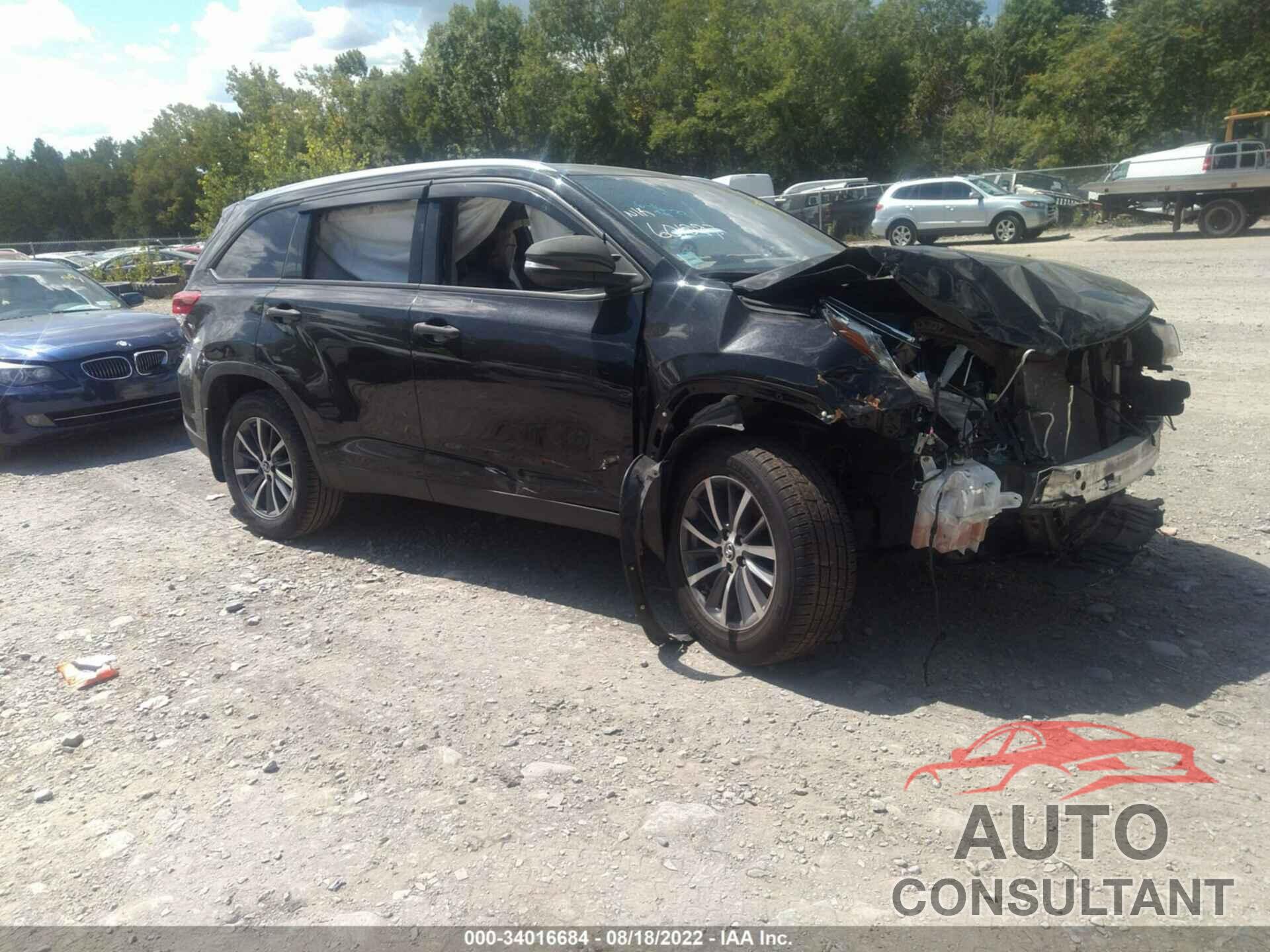 TOYOTA HIGHLANDER 2019 - 5TDJZRFH9KS601287