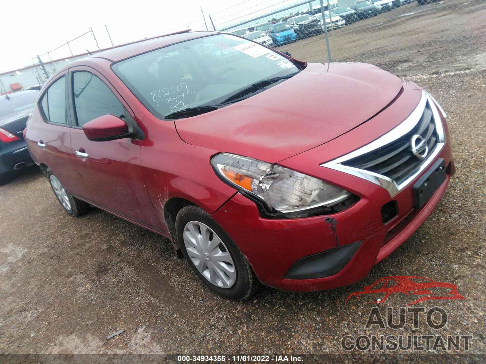 NISSAN VERSA 2016 - 3N1CN7AP5GL862567