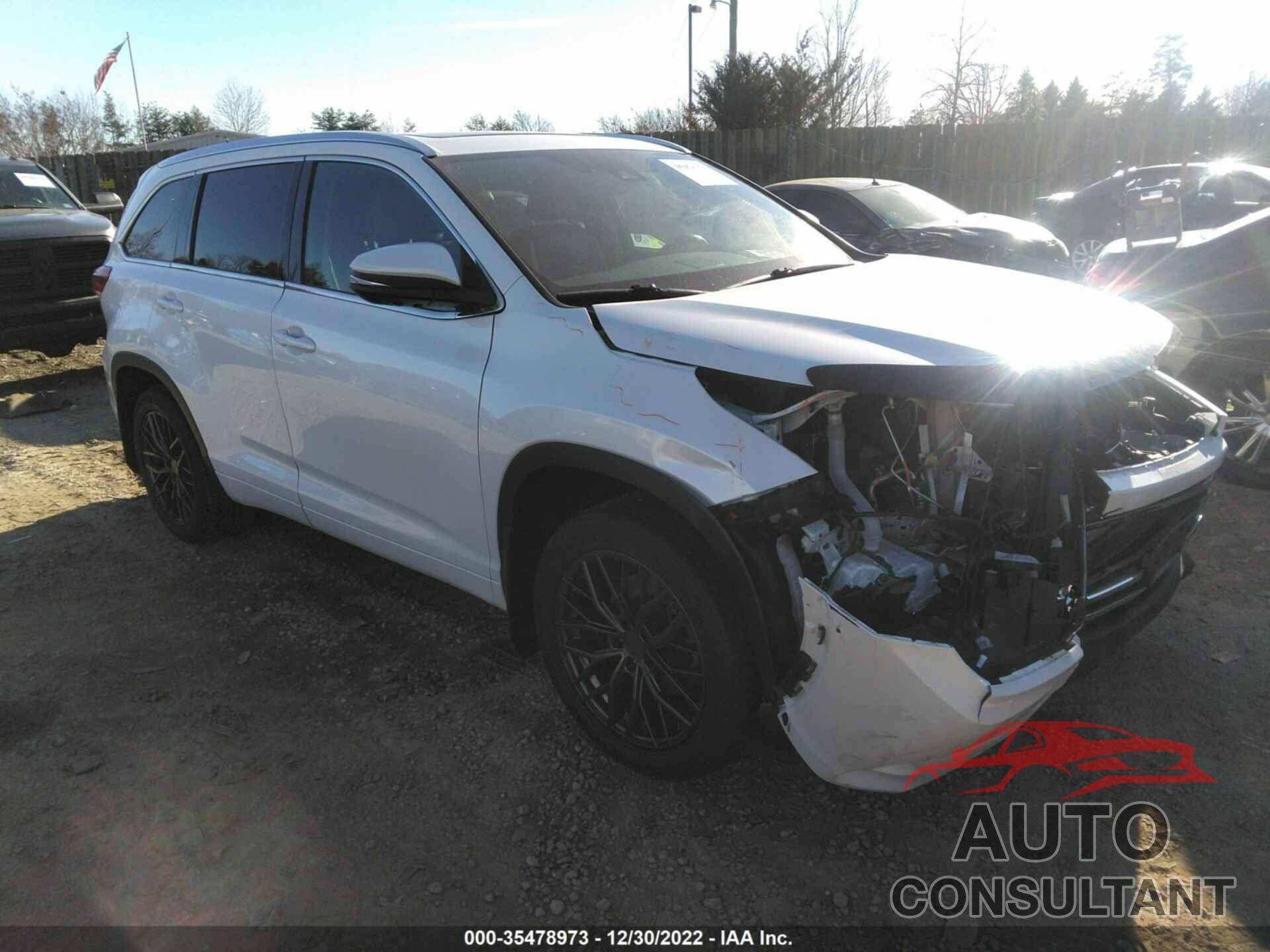 TOYOTA HIGHLANDER 2017 - 5TDDZRFH7HS466302