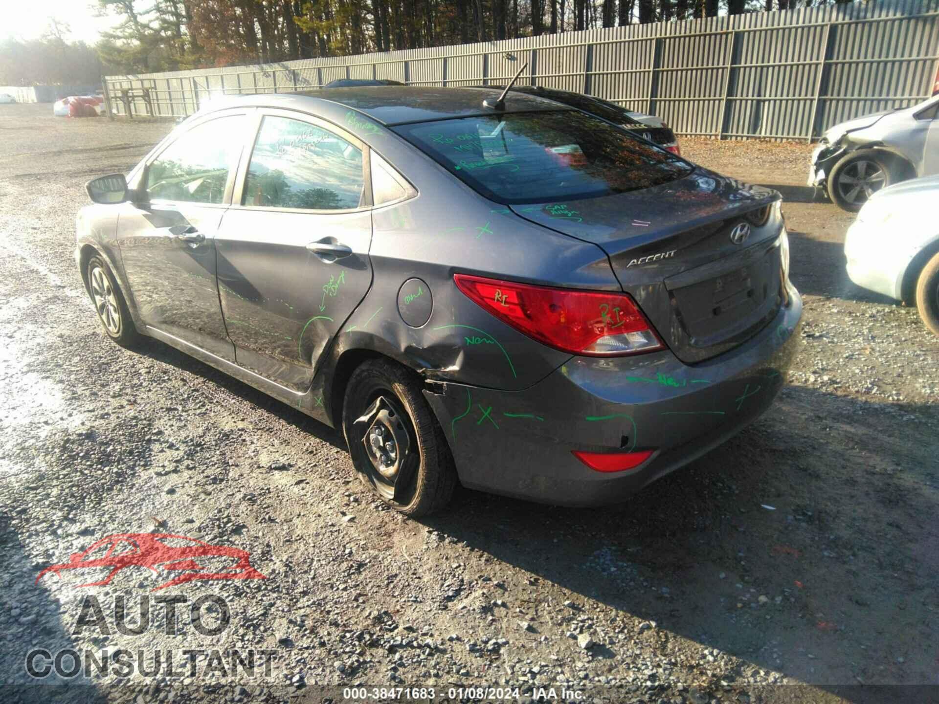 HYUNDAI ACCENT 2017 - KMHCT4AE7HU242595