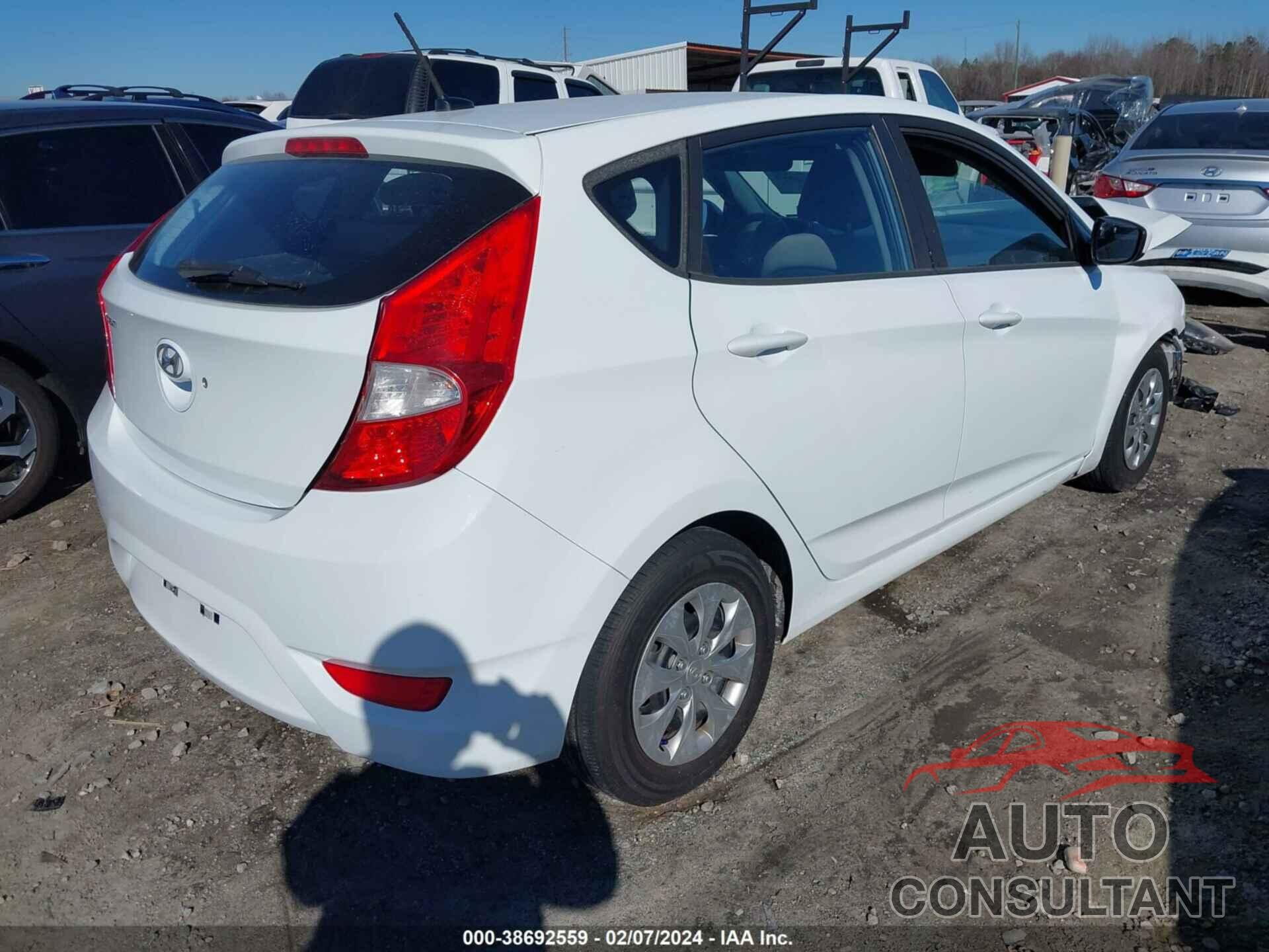 HYUNDAI ACCENT 2016 - KMHCT5AEXGU278575