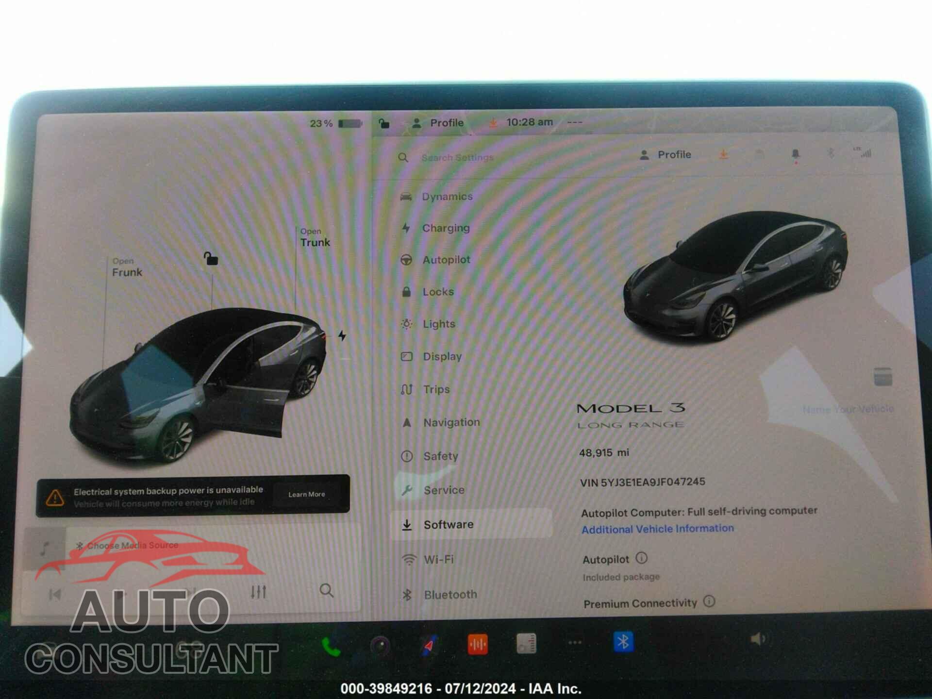 TESLA MODEL 3 2018 - 5YJ3E1EA9JF047245