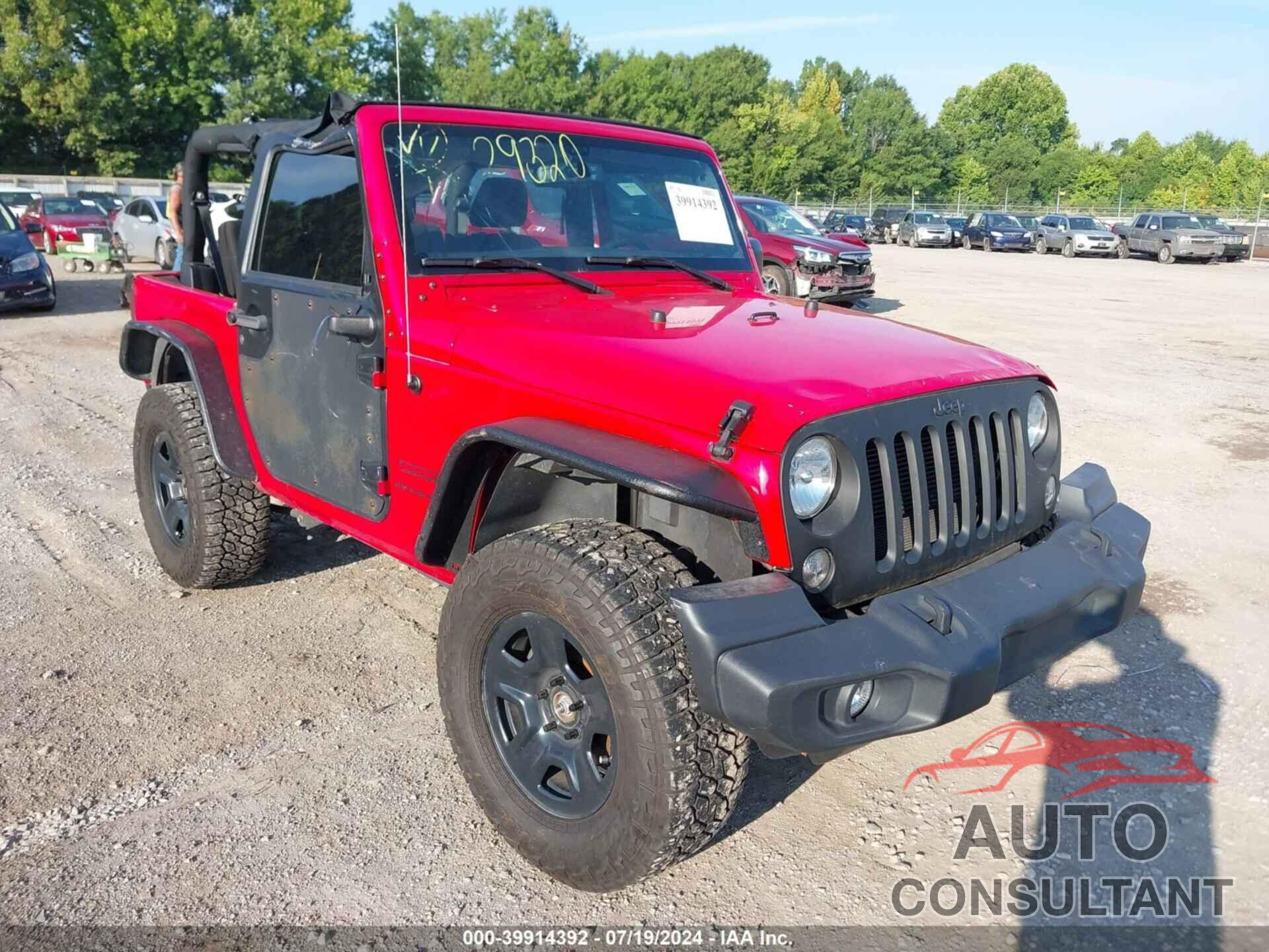 JEEP WRANGLER 2016 - 1C4AJWAG8GL258985