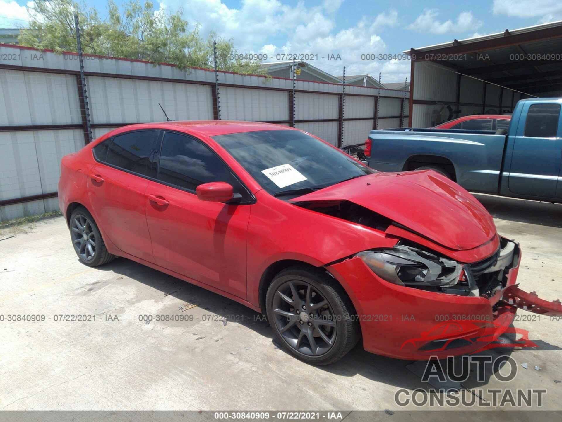 DODGE DART 2016 - 1C3CDFAA9GD623961