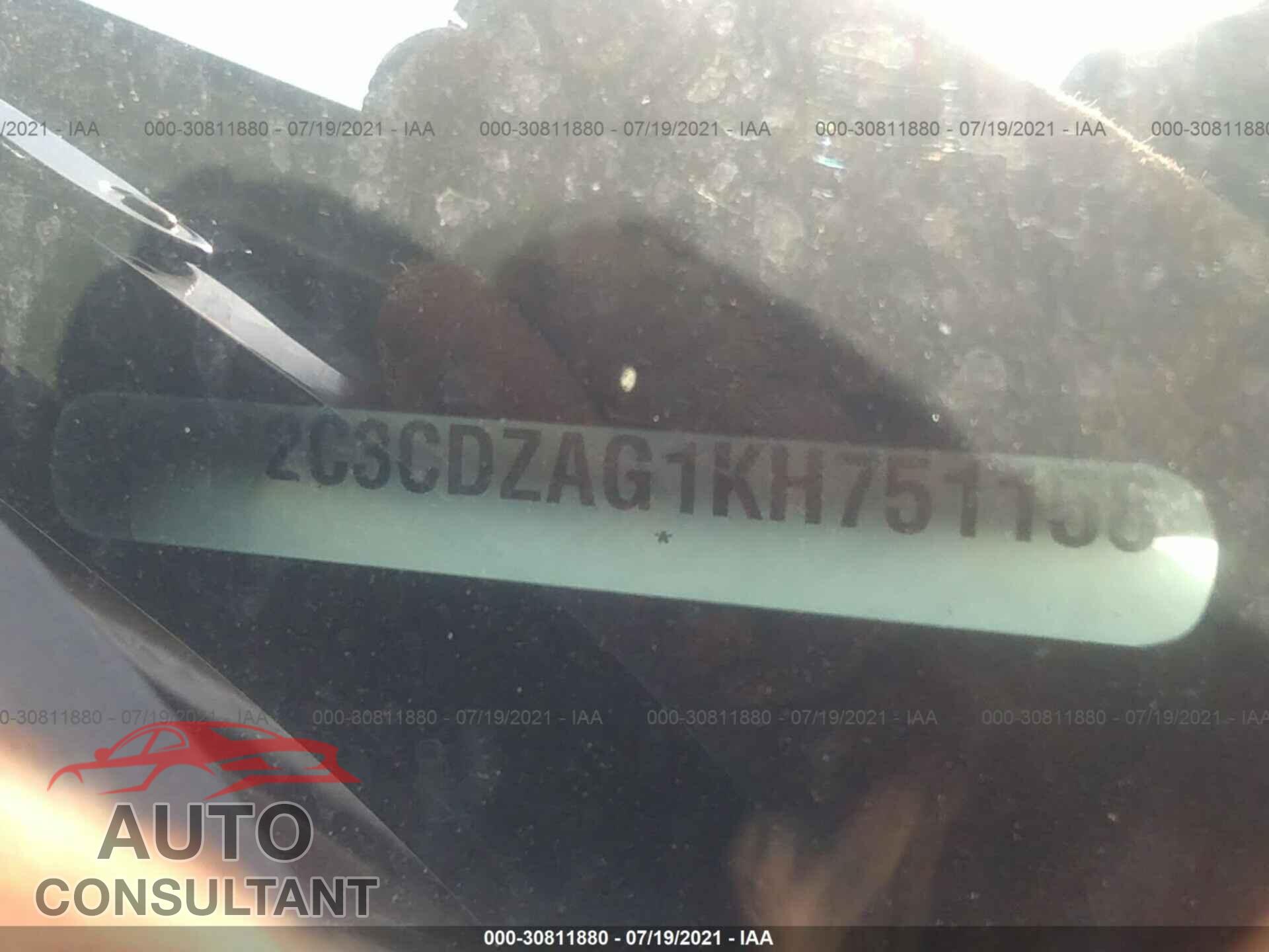 DODGE CHALLENGER 2019 - 2C3CDZAG1KH751158