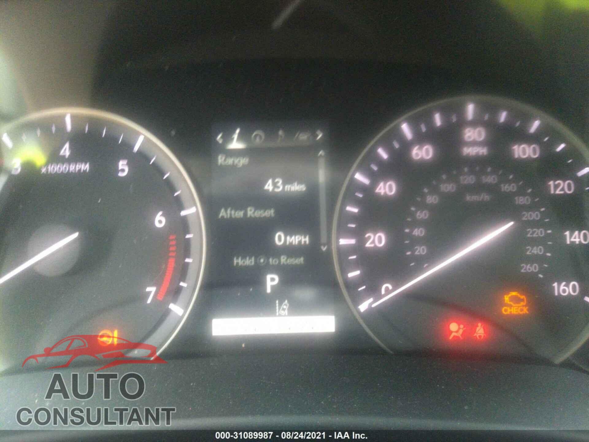 LEXUS RX 2019 - 2T2ZZMCA8KC129889