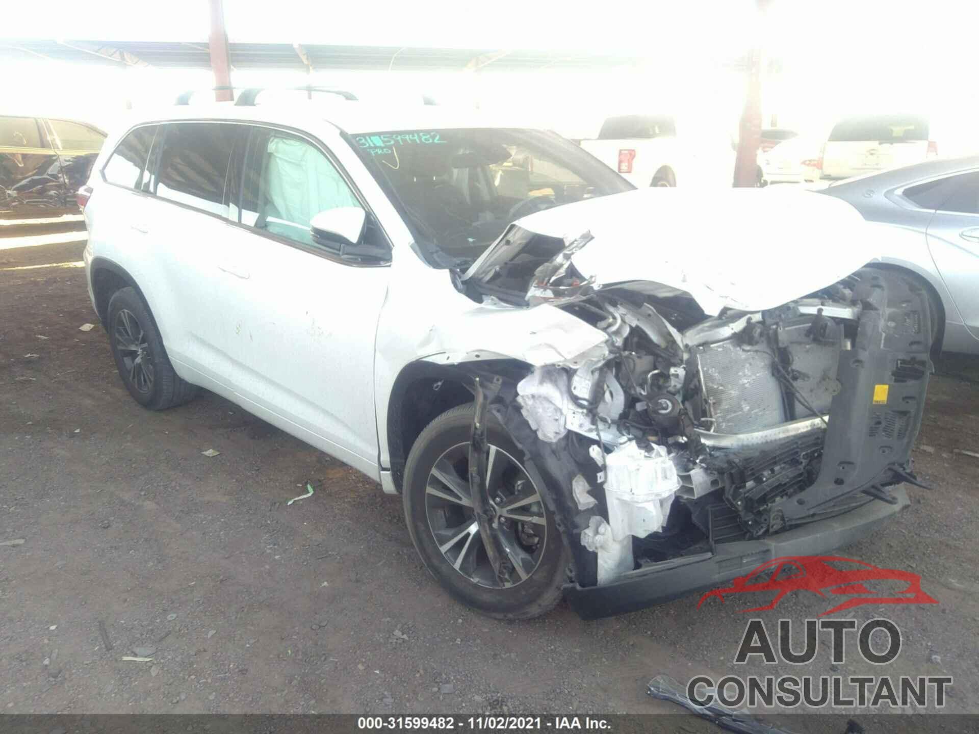 TOYOTA HIGHLANDER 2018 - 5TDZZRFH1JS274210